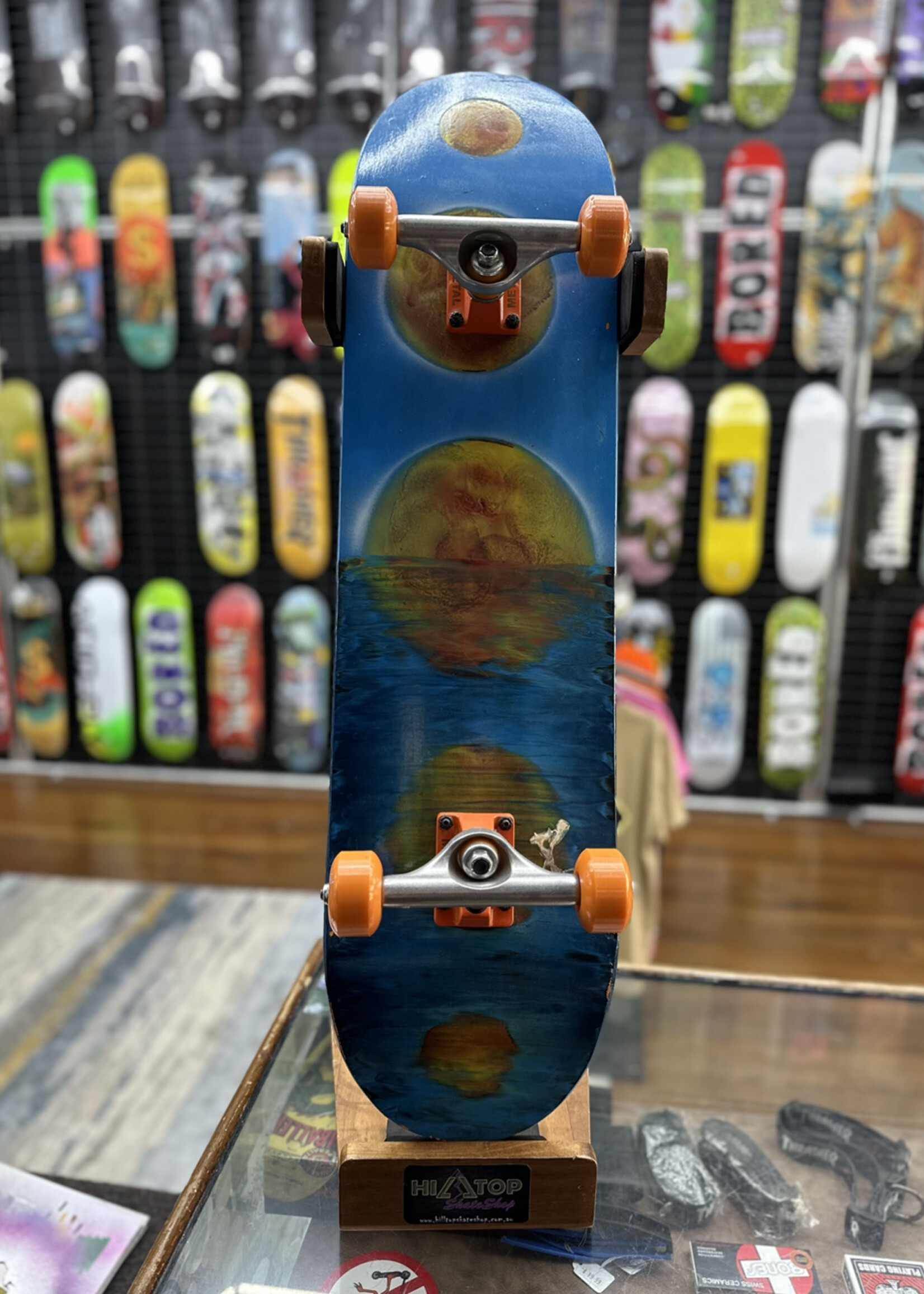 Local Artists XUS D DEMIURGE - Three Planet Reflection Orange Complete - 8.125"
