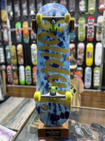 Holiday Skateboards HOLIDAY SKATEBOARDS - Tie Dye Blue Ice/Green Trucks/Yellow Wheels Complete - 8.125"