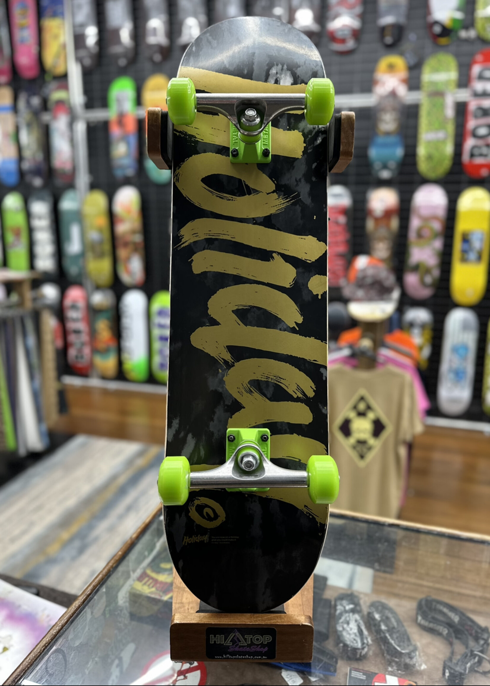 Holiday Skateboards HOLIDAYS SKATEBOARDS - Tie Dye Black/Green Complete - 8.25"