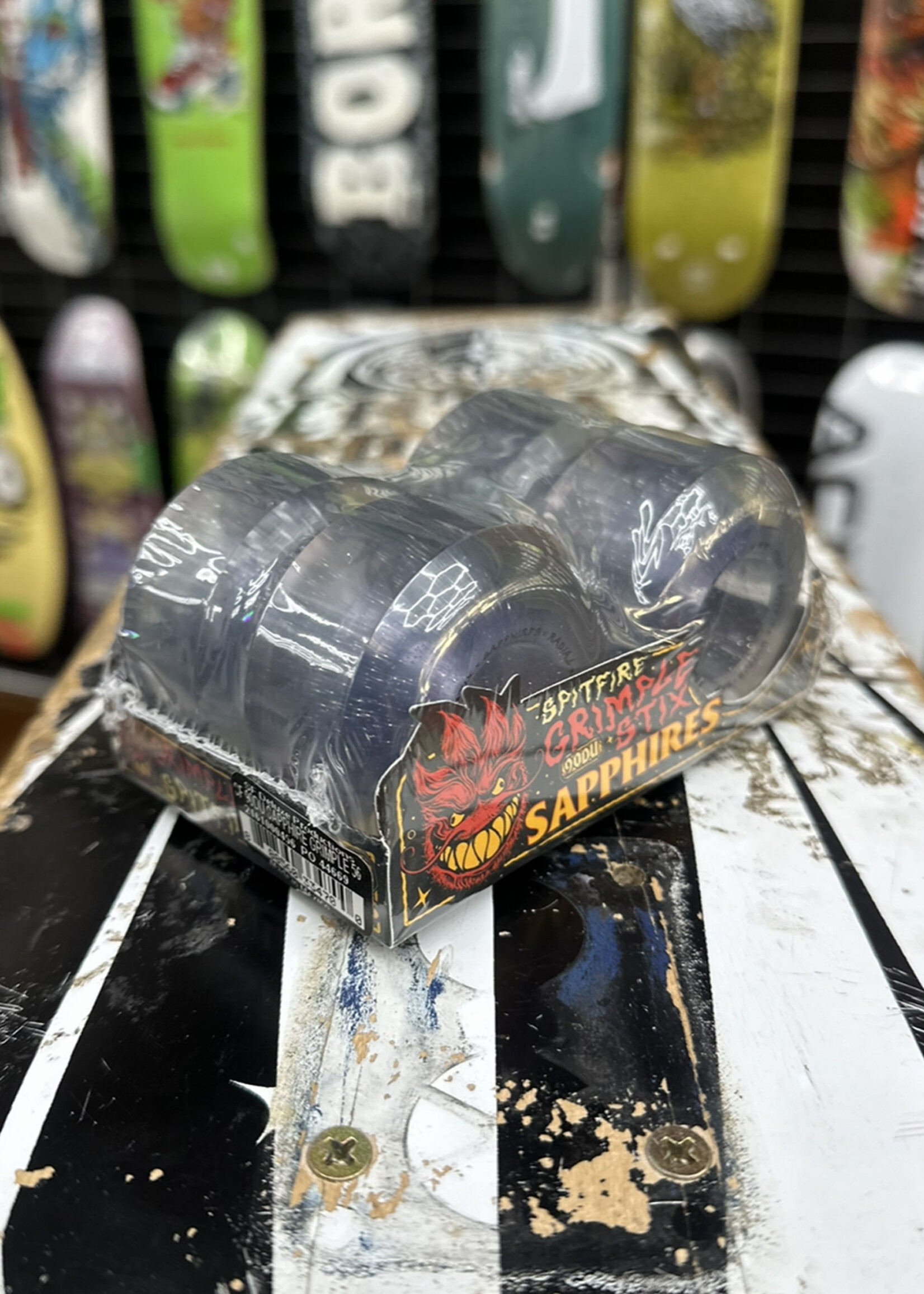 Spitfire Wheels SPITFIRE WHEELS - Sapphire Blue/Glitter Grimple Stix - 90a/101a 56mm