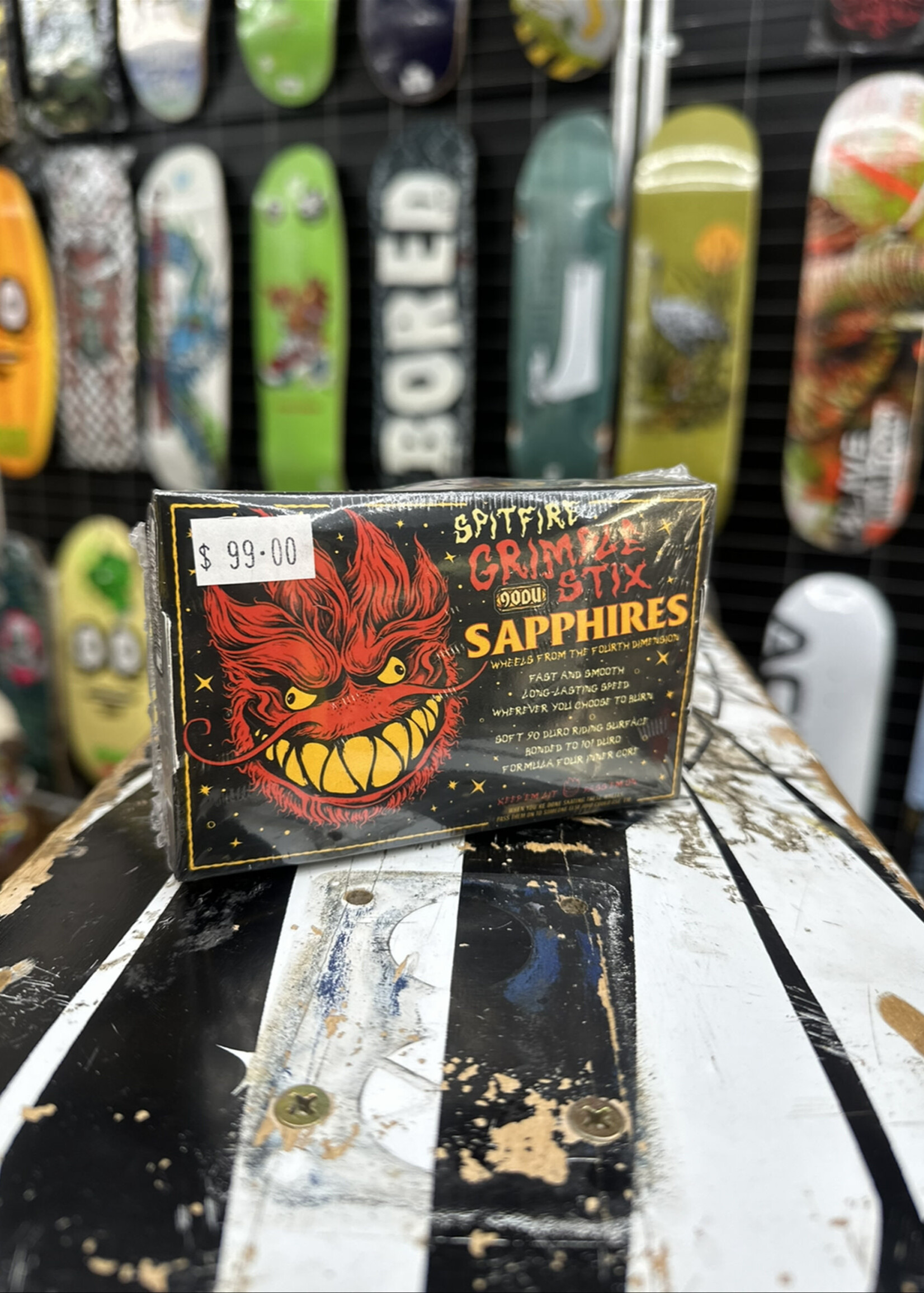 Spitfire Wheels SPITFIRE WHEELS - Sapphire Blue/Glitter Grimple Stix - 90a/101a 56mm