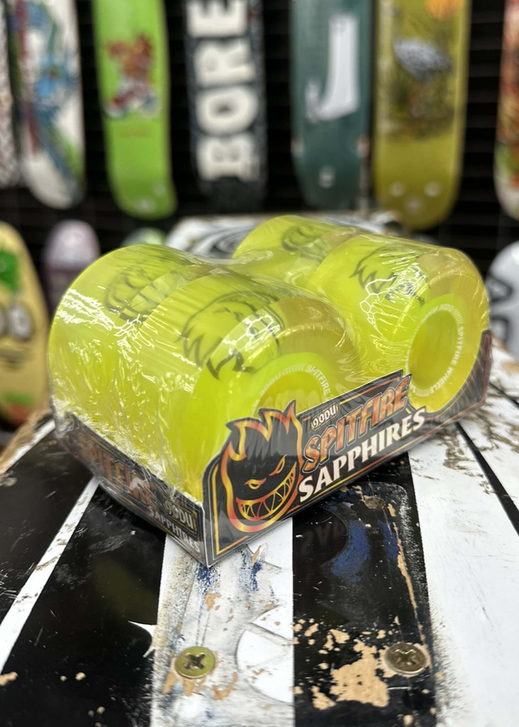 Spitfire Wheels SPITFIRE WHEELS - Sapphire Yellow Conical Full - 90a/101a 58mm