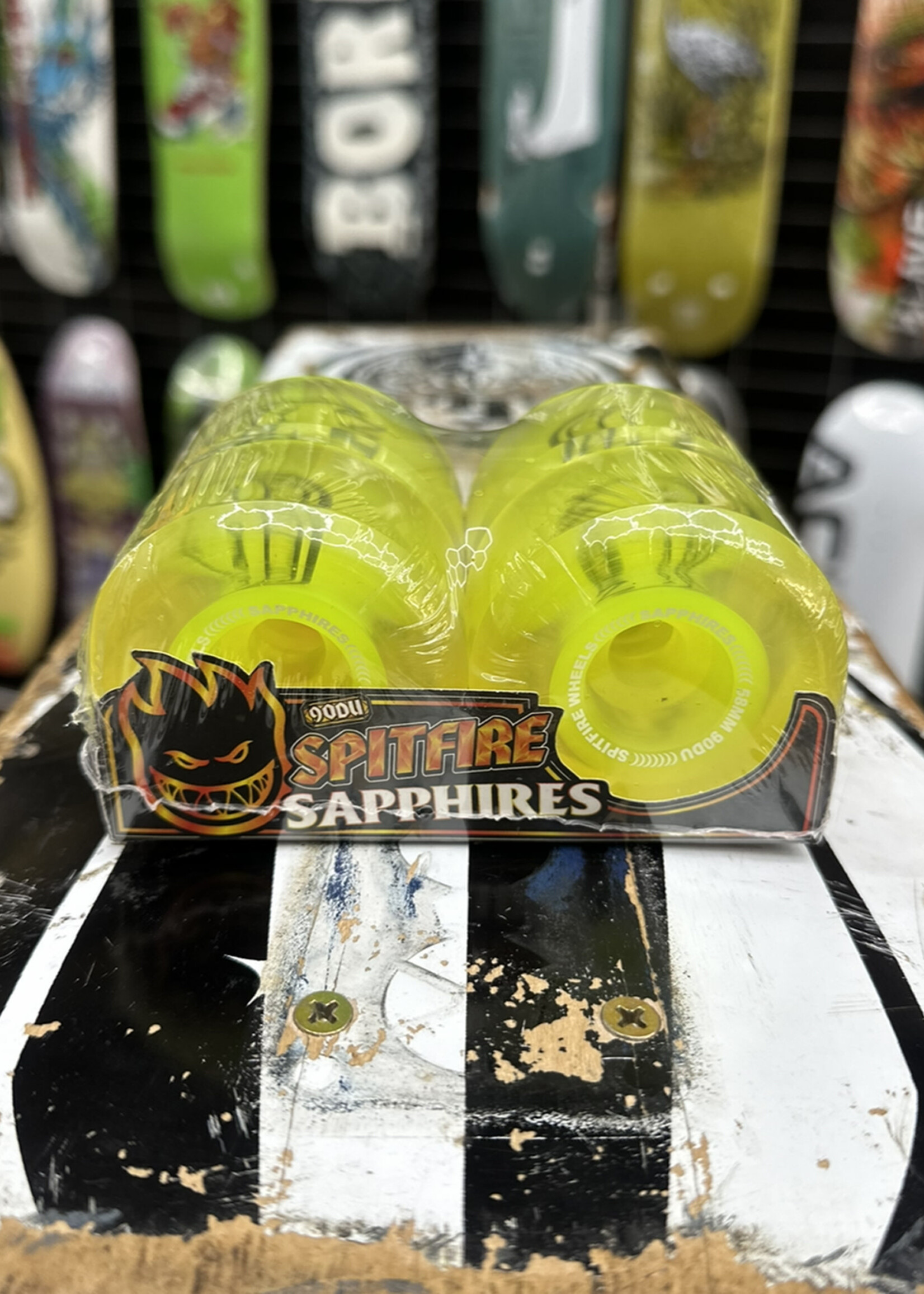 Spitfire Wheels SPITFIRE WHEELS - Sapphire Yellow Conical Full - 90a/101a 58mm