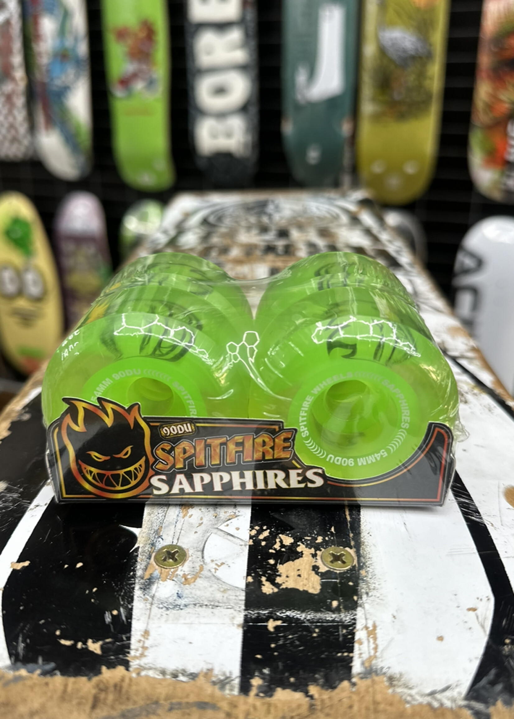 Spitfire Wheels SPITFIRE WHEELS - Sapphire Neon Green - Conical Full - 90a/101a 54mm
