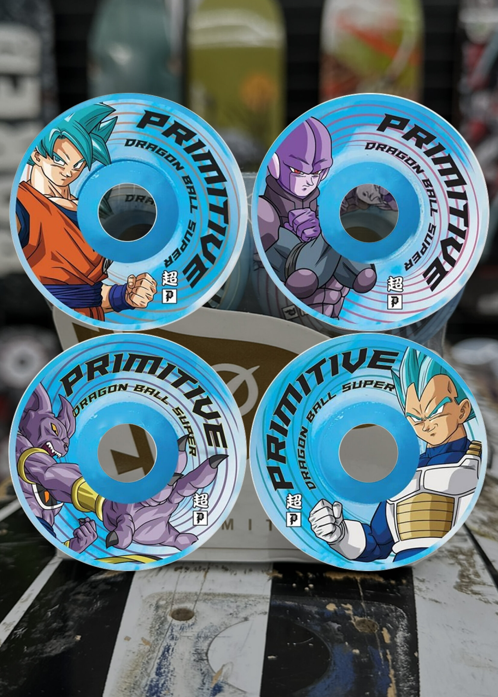 PRIMITIVE PRIMITIVE - Dragon Ball Super Survival Blue/White Swirl Wheels - 101a 52mm