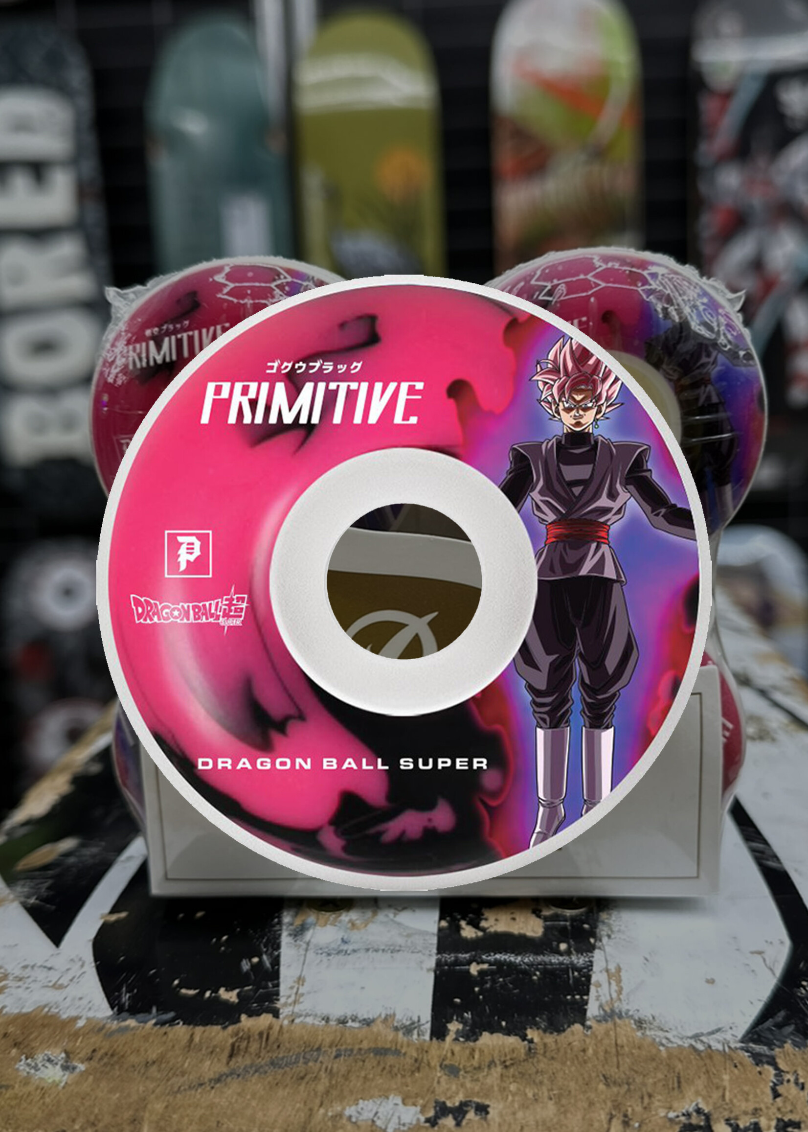 PRIMITIVE PRIMITIVE - Dragon Ball Super Goku Black Swirl Wheels - 101a 54mm