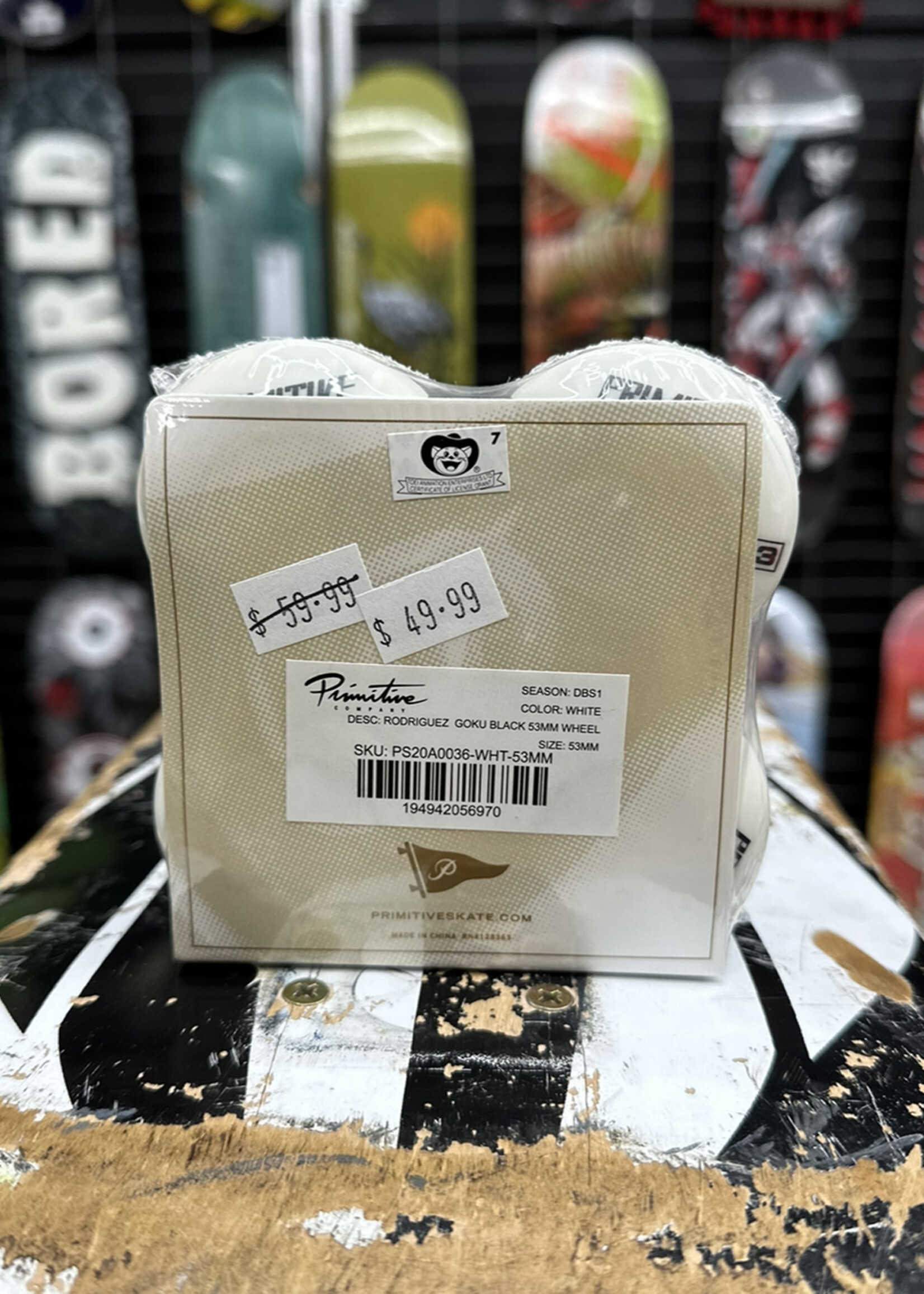PRIMITIVE PRIMITIVE - Paul Rodriguez Goku Black Wheels - 101a 53mm