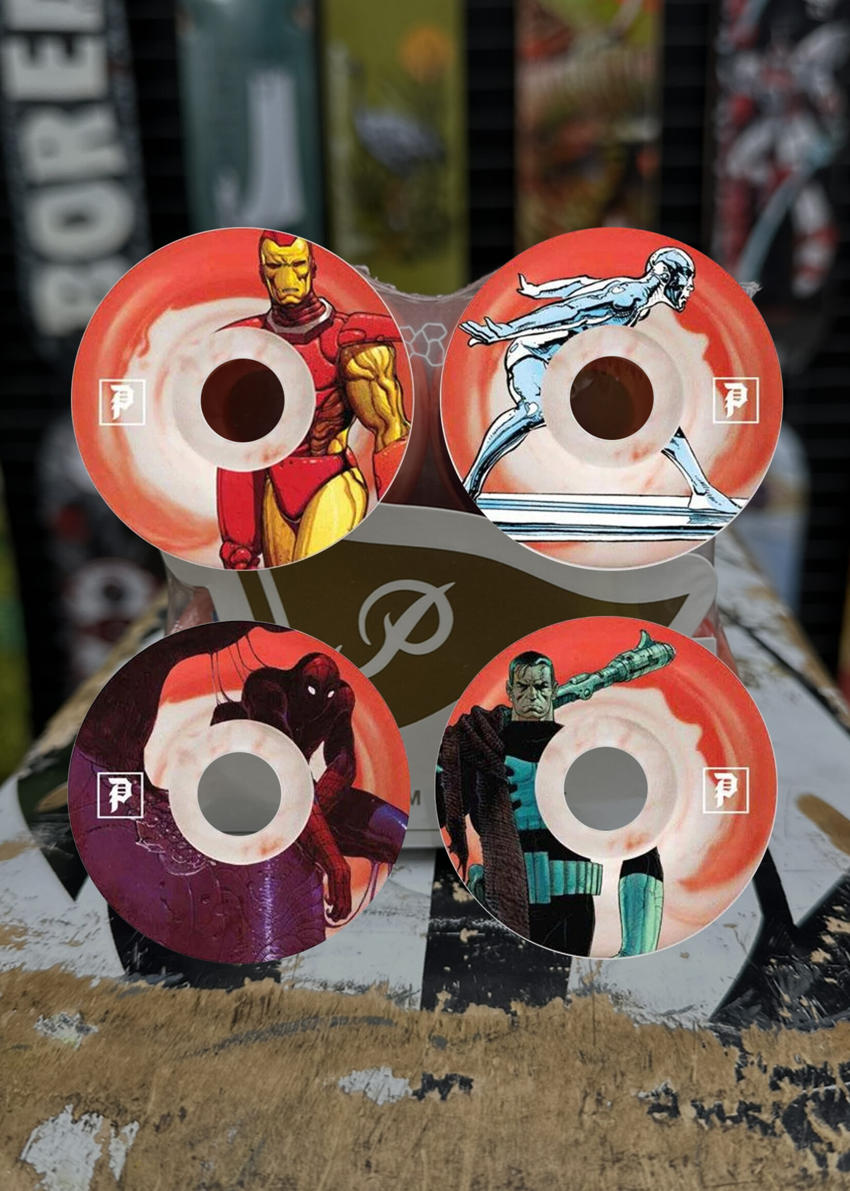 PRIMITIVE PRIMITIVE - Marvel Wheels Pink/Red Swirl - 101a 53mm