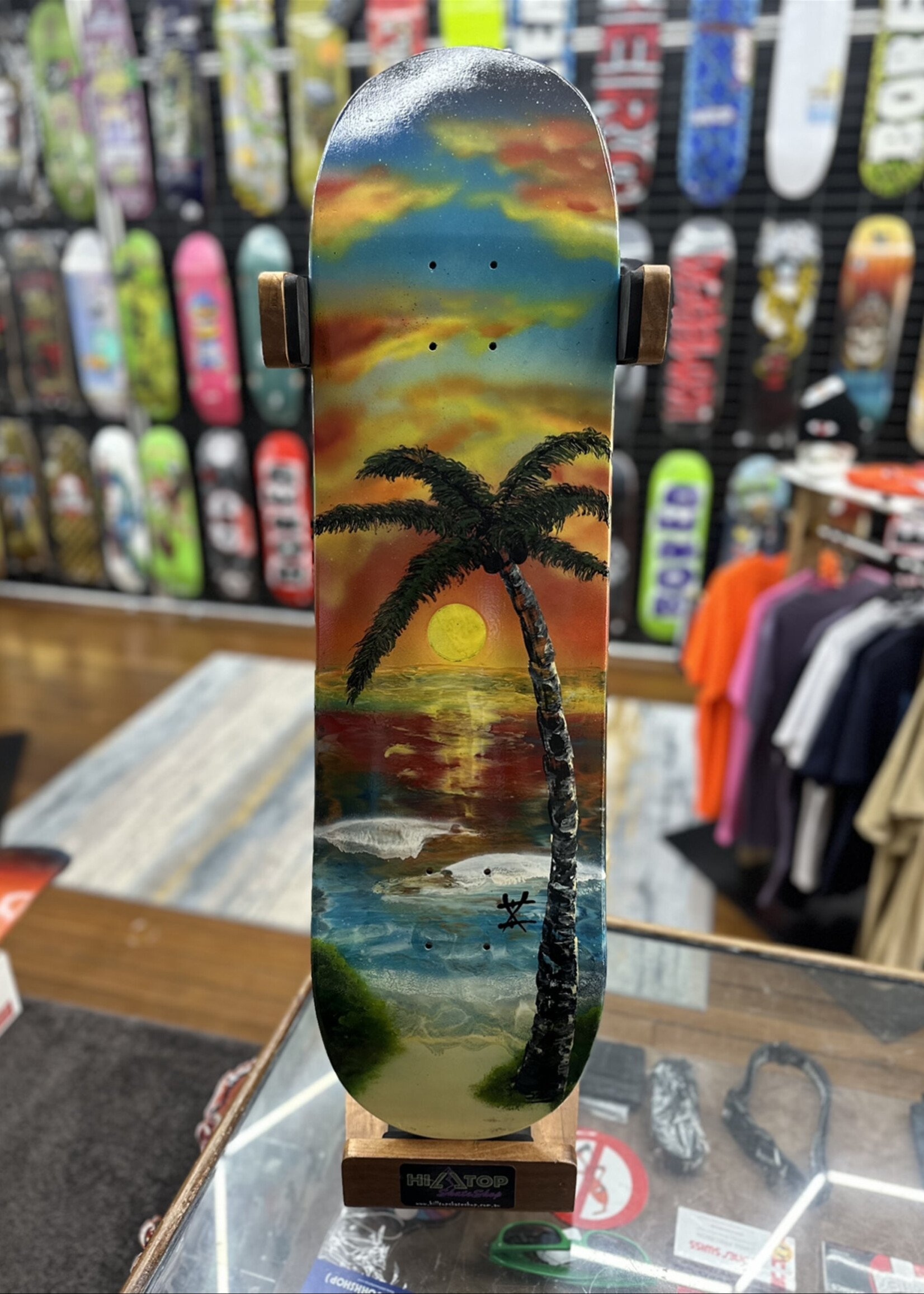 Local Artists LOCAL ARTISTS - Xus D. Demiurge Palm Tree At Sunset - 8.375"