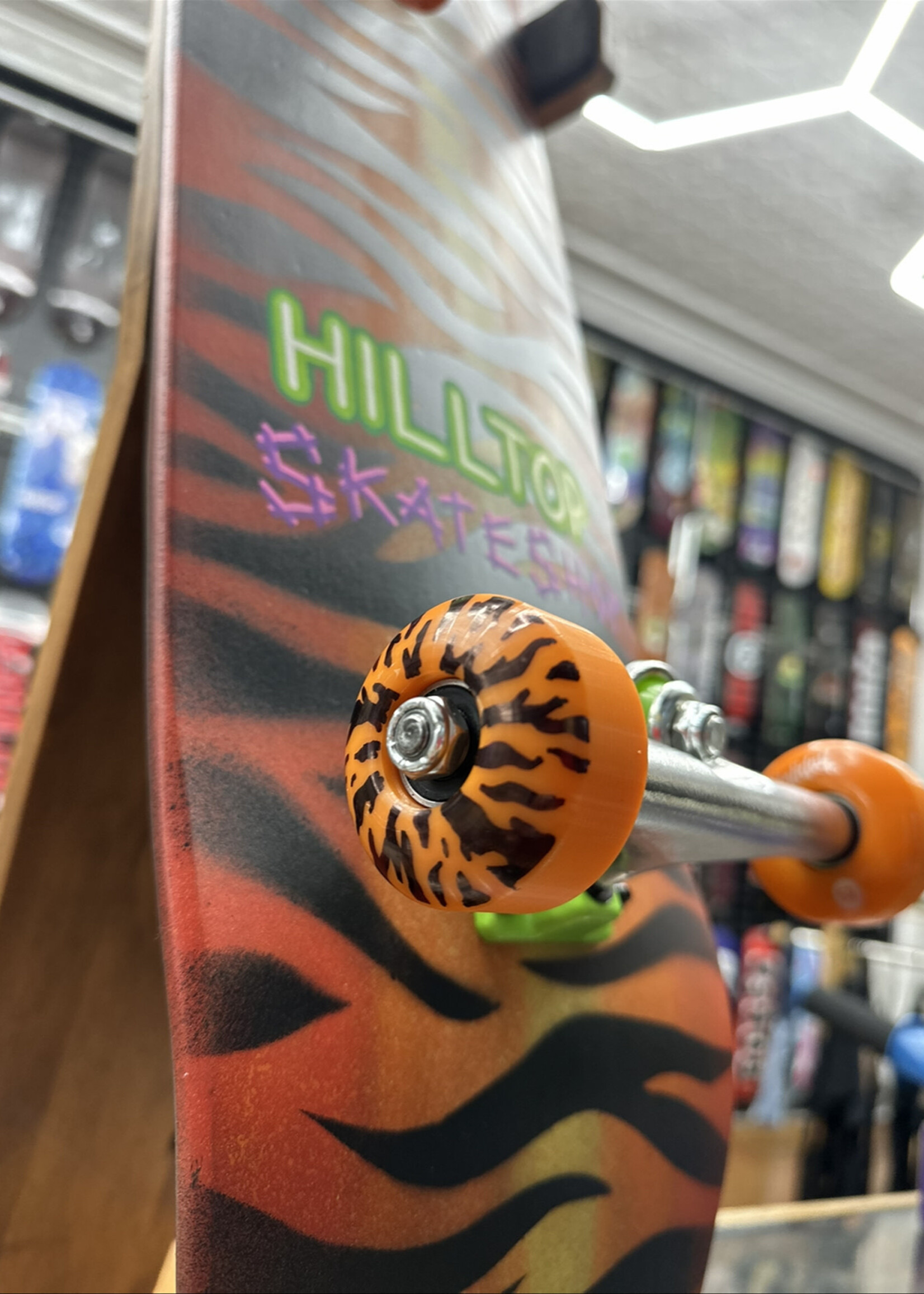 Holiday Skateboards HILLTOP SKATESHOP - Stripes Complete Hand Painted - 8.125"