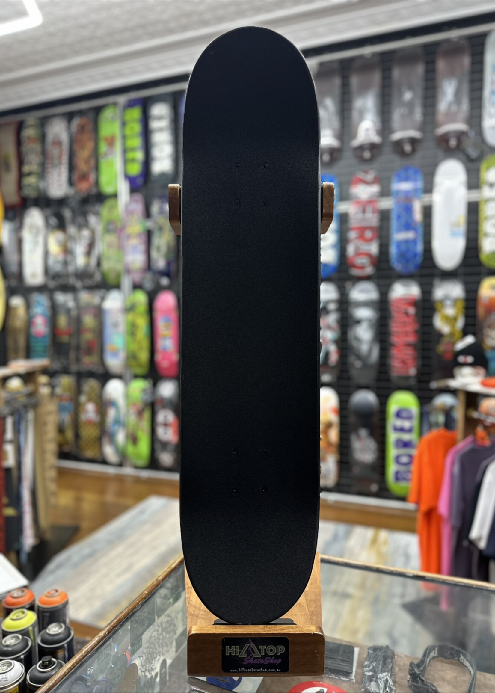 Holiday Skateboards HILLTOP SKATESHOP - Stripes Complete Hand Painted - 8.0"