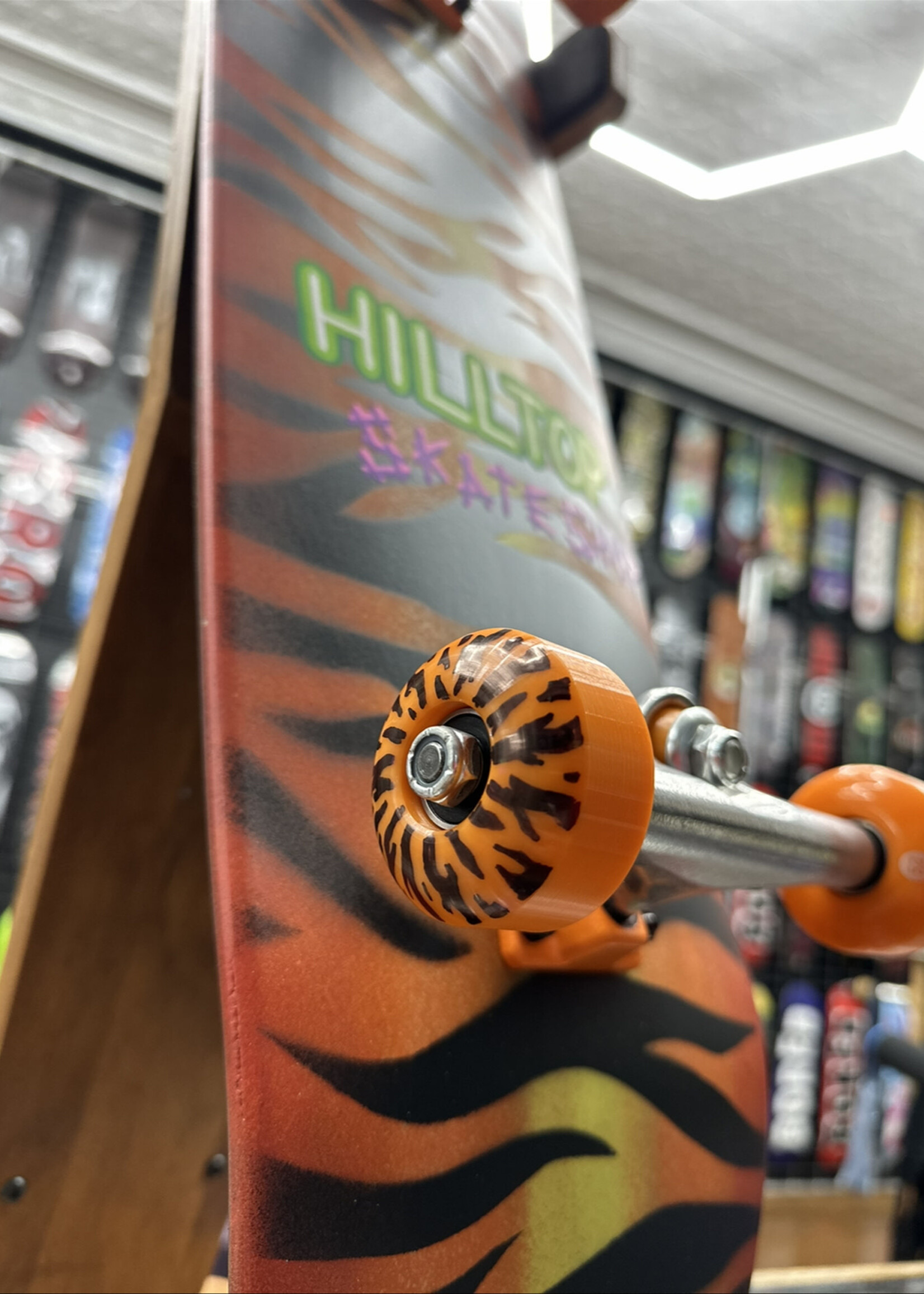 Holiday Skateboards HILLTOP SKATESHOP - Stripes Complete Hand Painted - 7.75"
