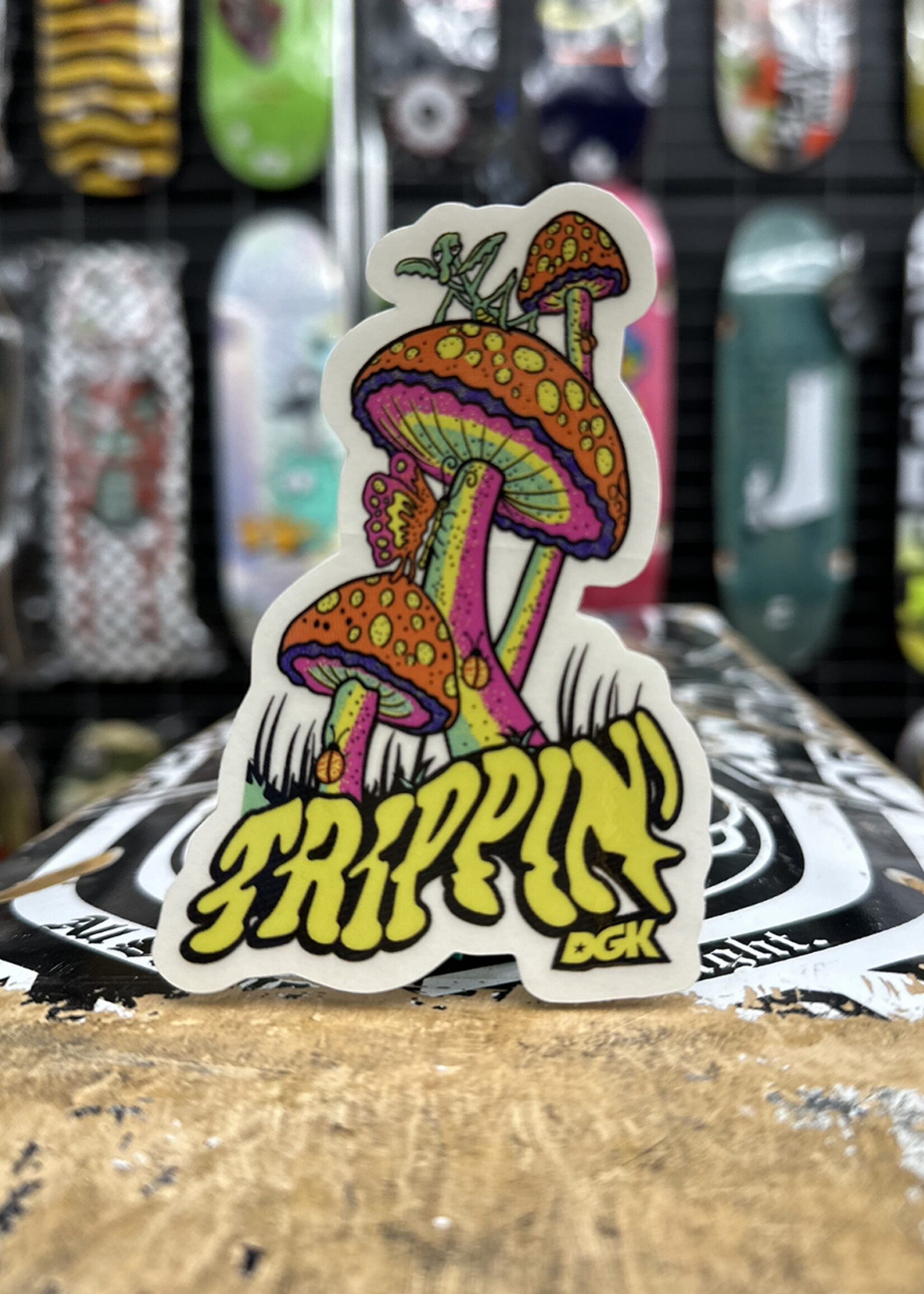 DGK DGK - Trippin' Mushroom Sticker - 4"
