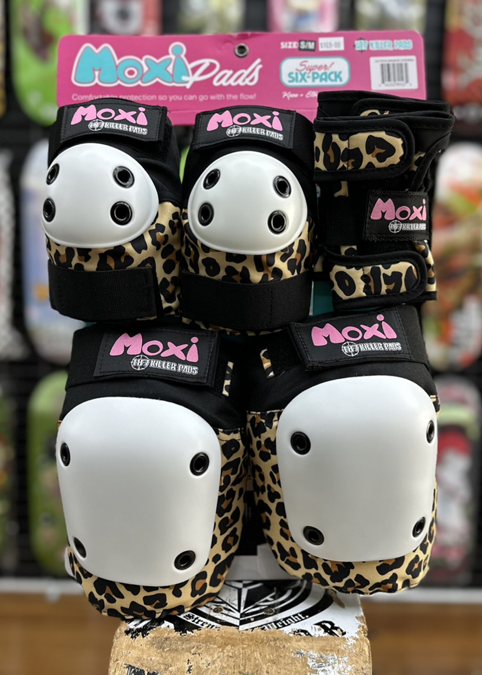 187 KILLER PADS 187  KILLER PADS - Six Pack Moxi Leopard - Small/Medium