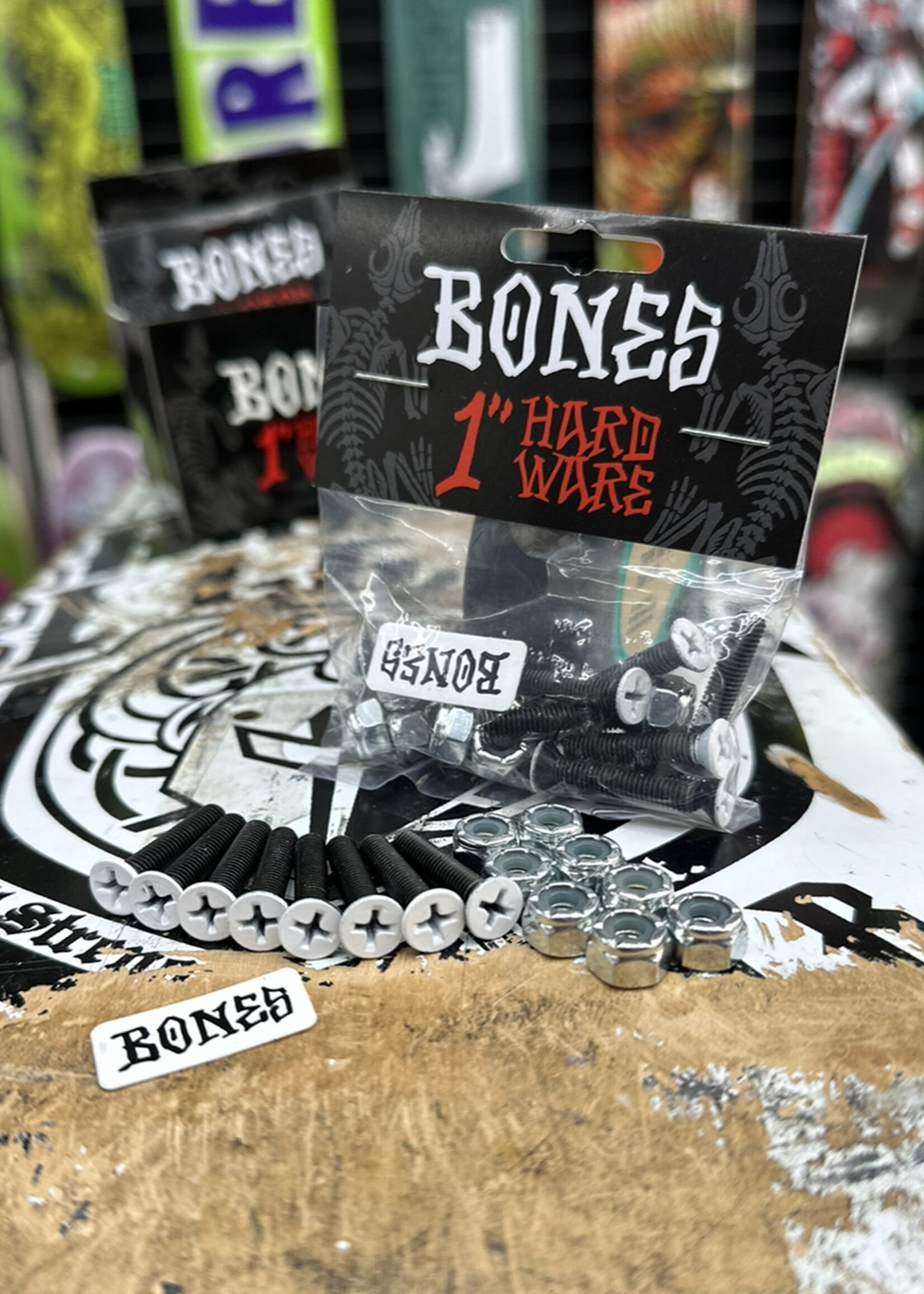 BONES BONES - Hardware Phillips White Heads Bolts - 1"