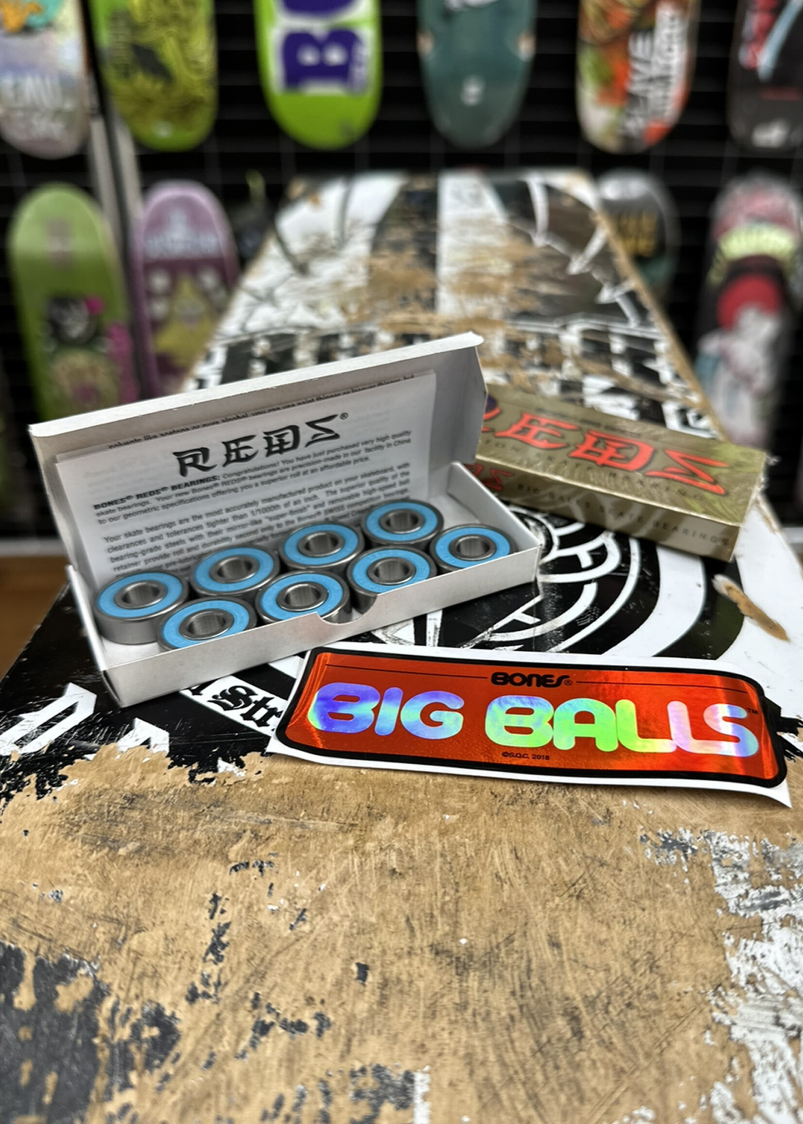 BONES BONES - Reds Big Ball Bearings - 8 Pack