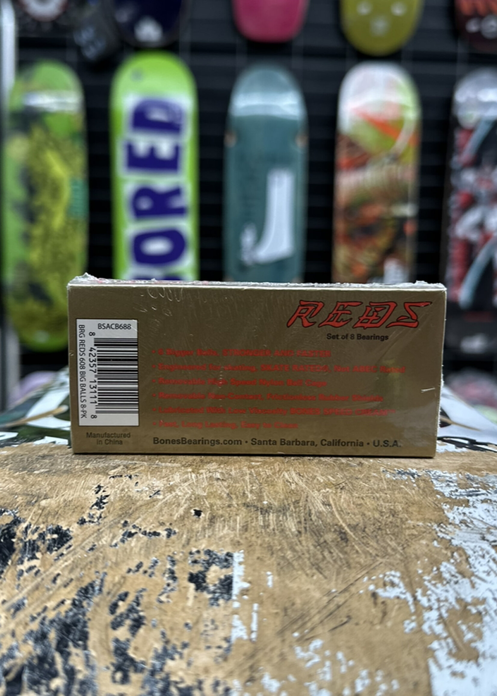 BONES BONES - Reds Big Ball Bearings - 8 Pack