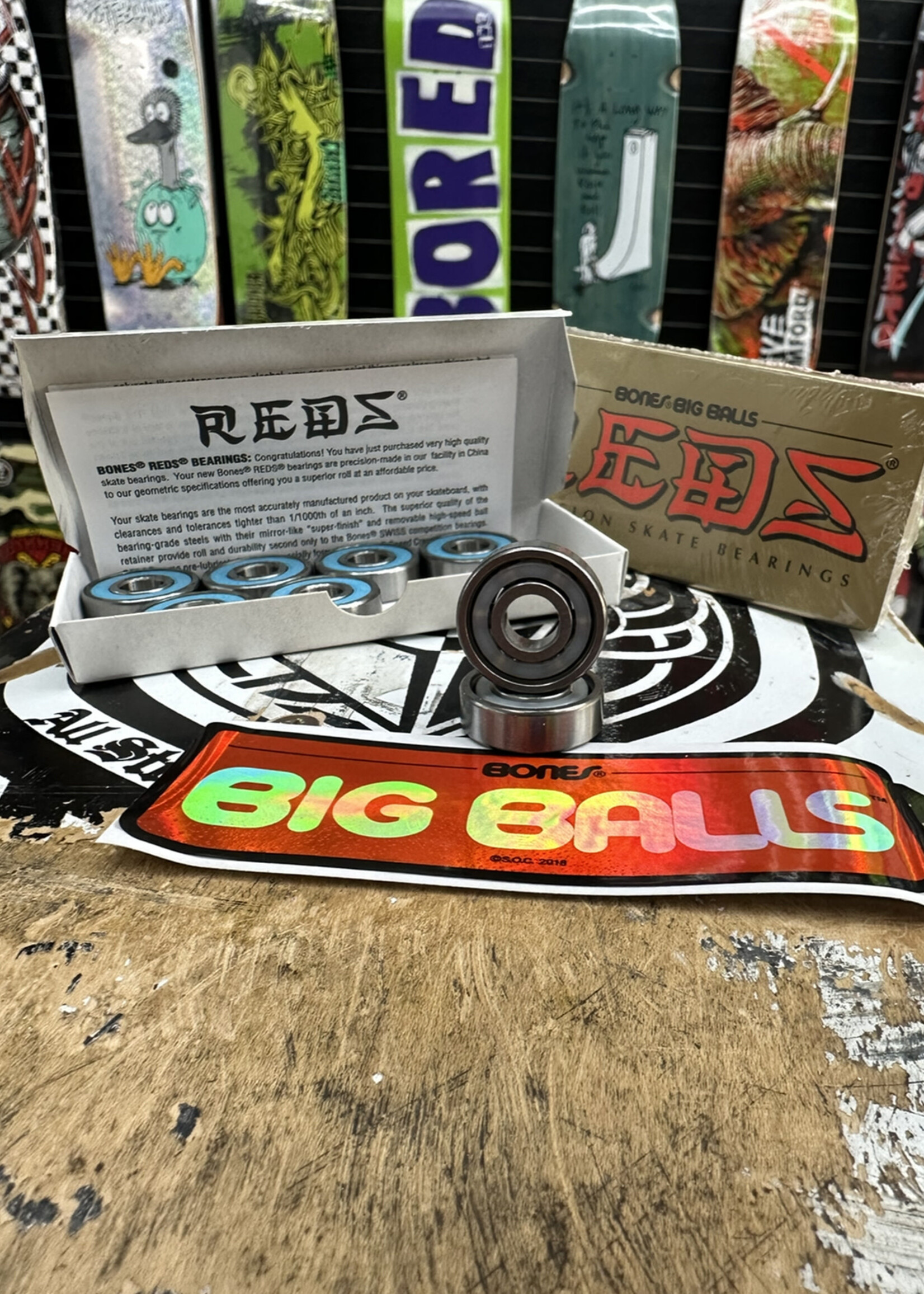 BONES BONES - Reds Big Ball Bearings - 8 Pack