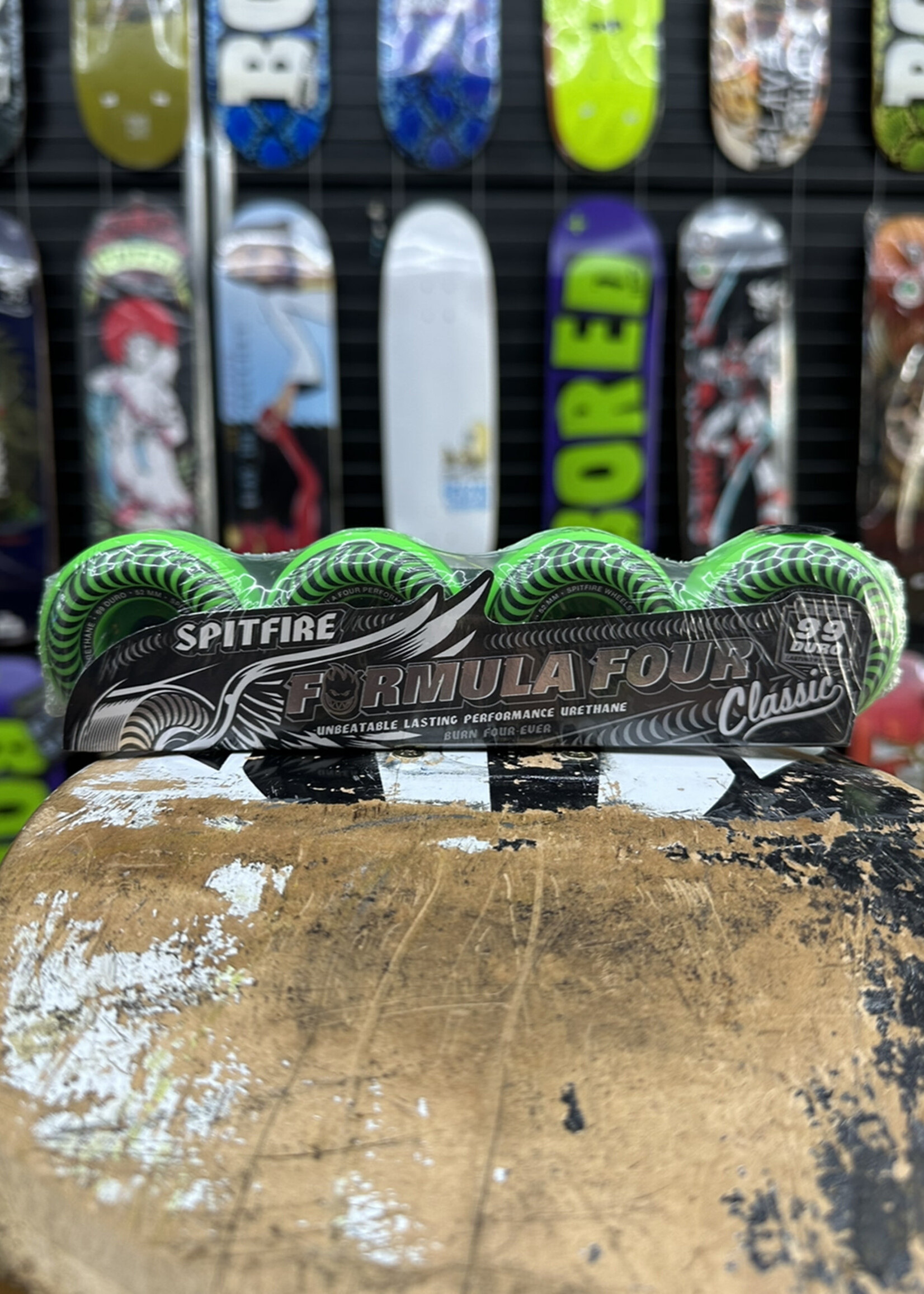 Spitfire Wheels SPITFIRE WHEELS - Formula Four Classic Neon Green - 99a 52mm