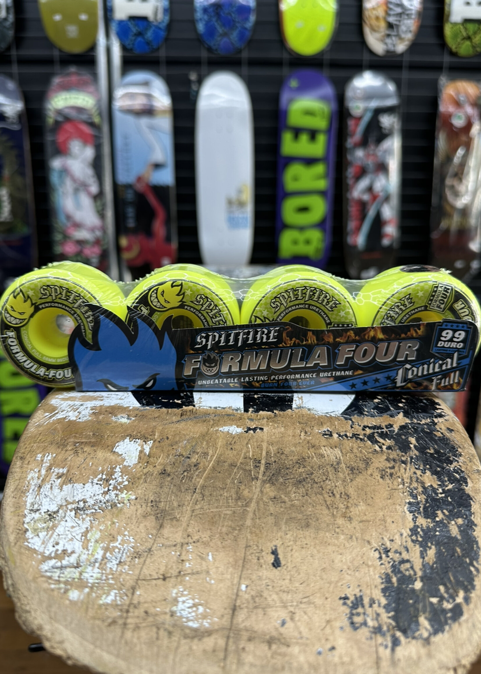 Spitfire Wheels SPITFIRE WHEELS - Formula Four Conical Full Yellow - 99a 58mm