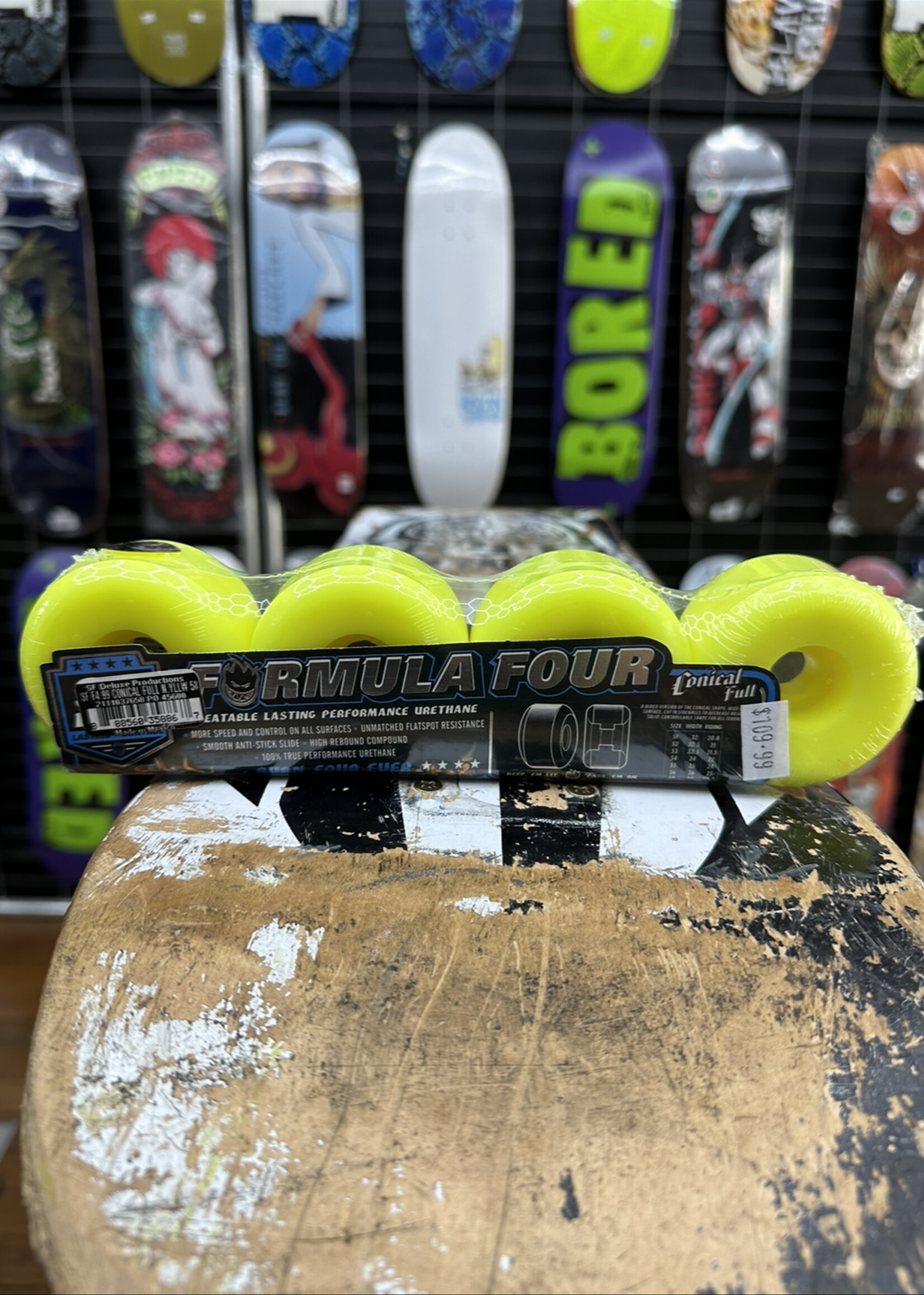 Spitfire Wheels SPITFIRE WHEELS - Formula Four Conical Full Yellow - 99a 58mm