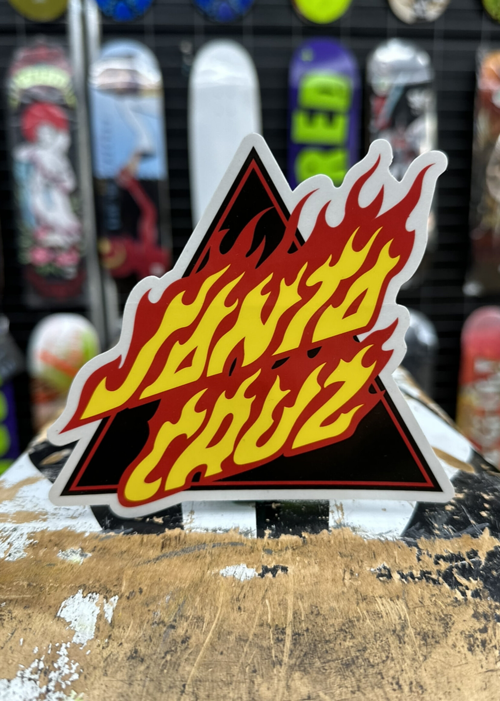 Santa Cruz SANTA CRUZ - Flame Not Dot Black Sticker - 6"