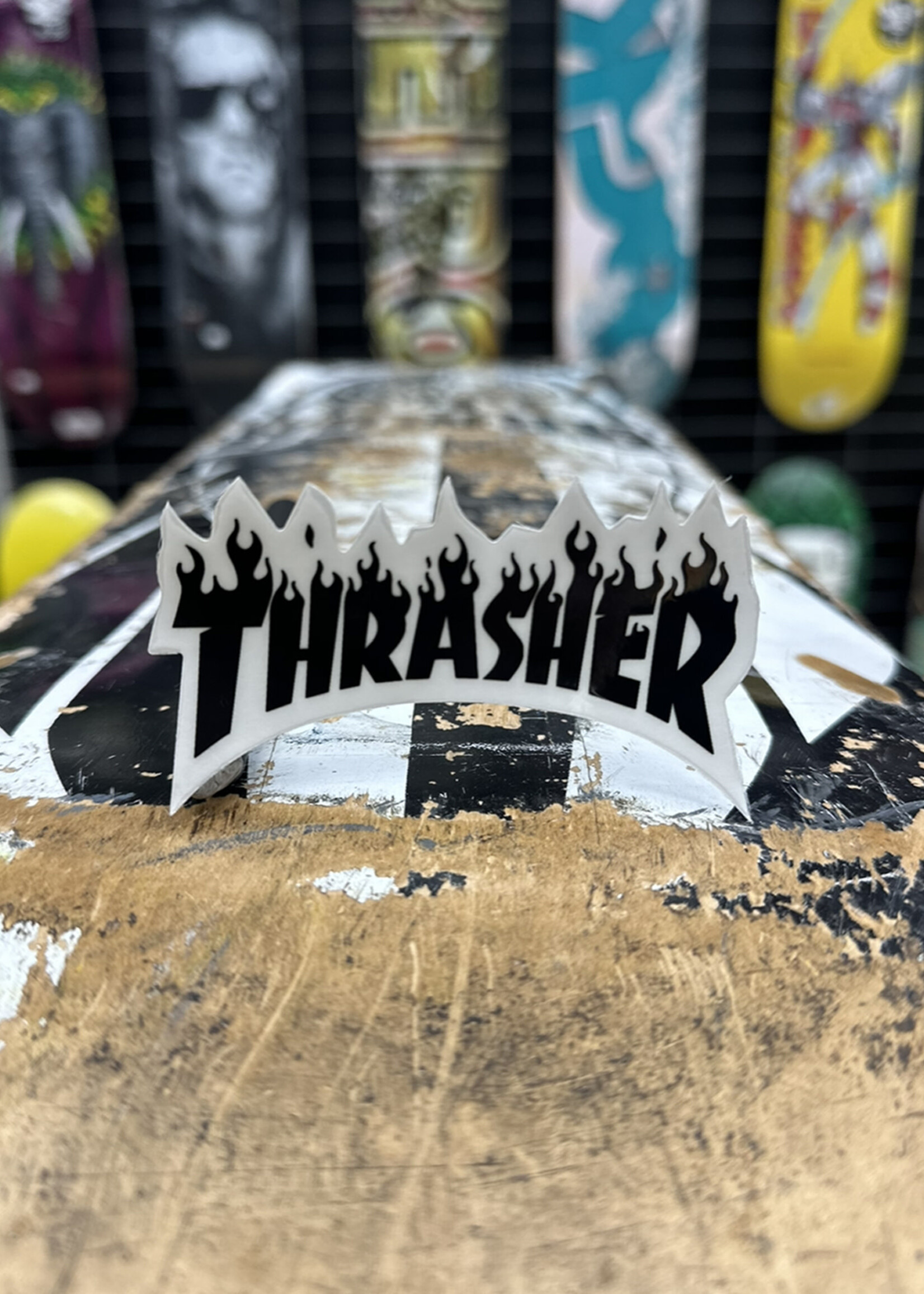 Thrasher THRASHER - Small Flame Sticker Black - 8cm