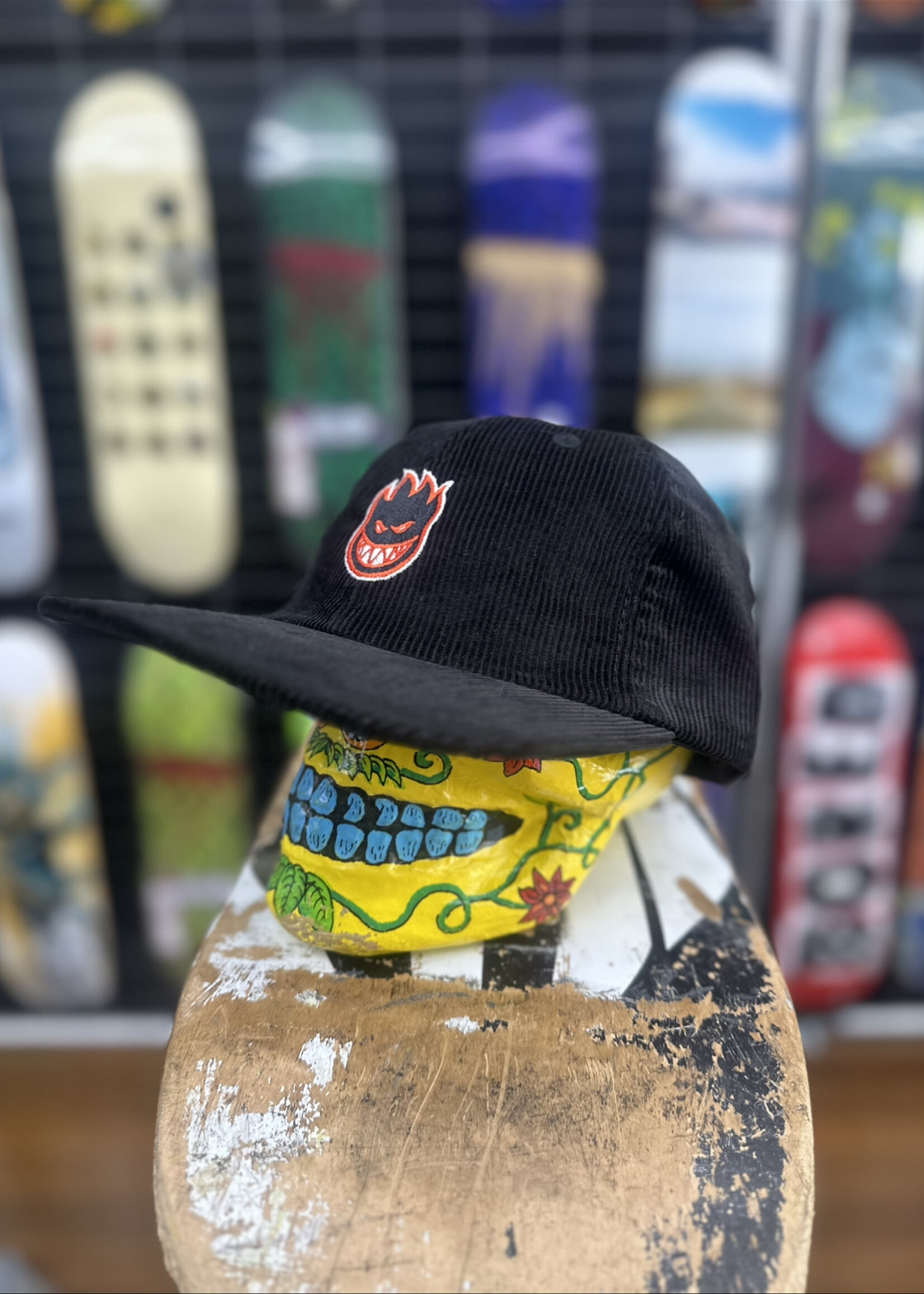 Spitfire Wheels SPITFIRE - Lil Bighead Black Corduroy Strapback Cap