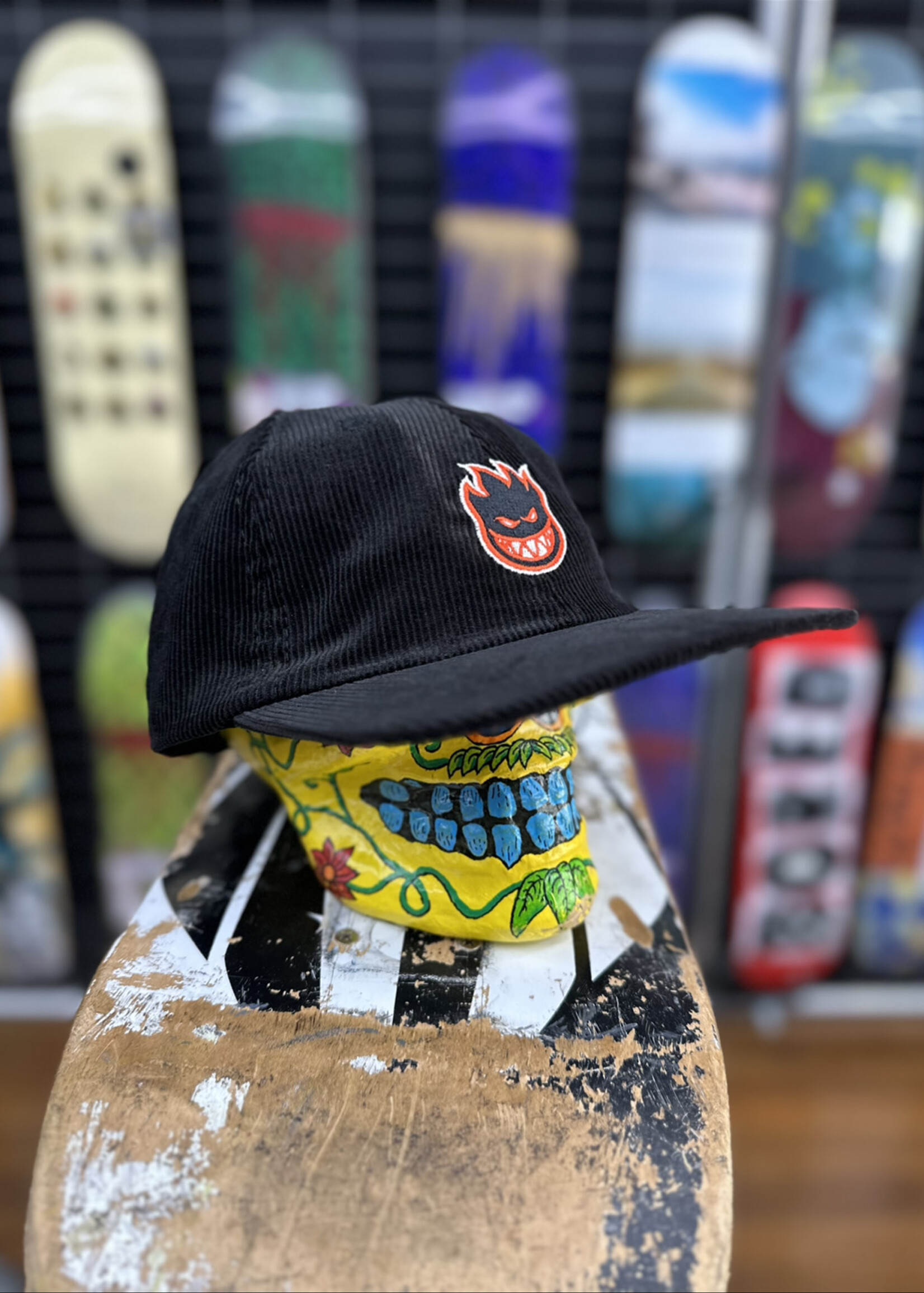 Spitfire Wheels SPITFIRE - Lil Bighead Black Corduroy Strapback Cap