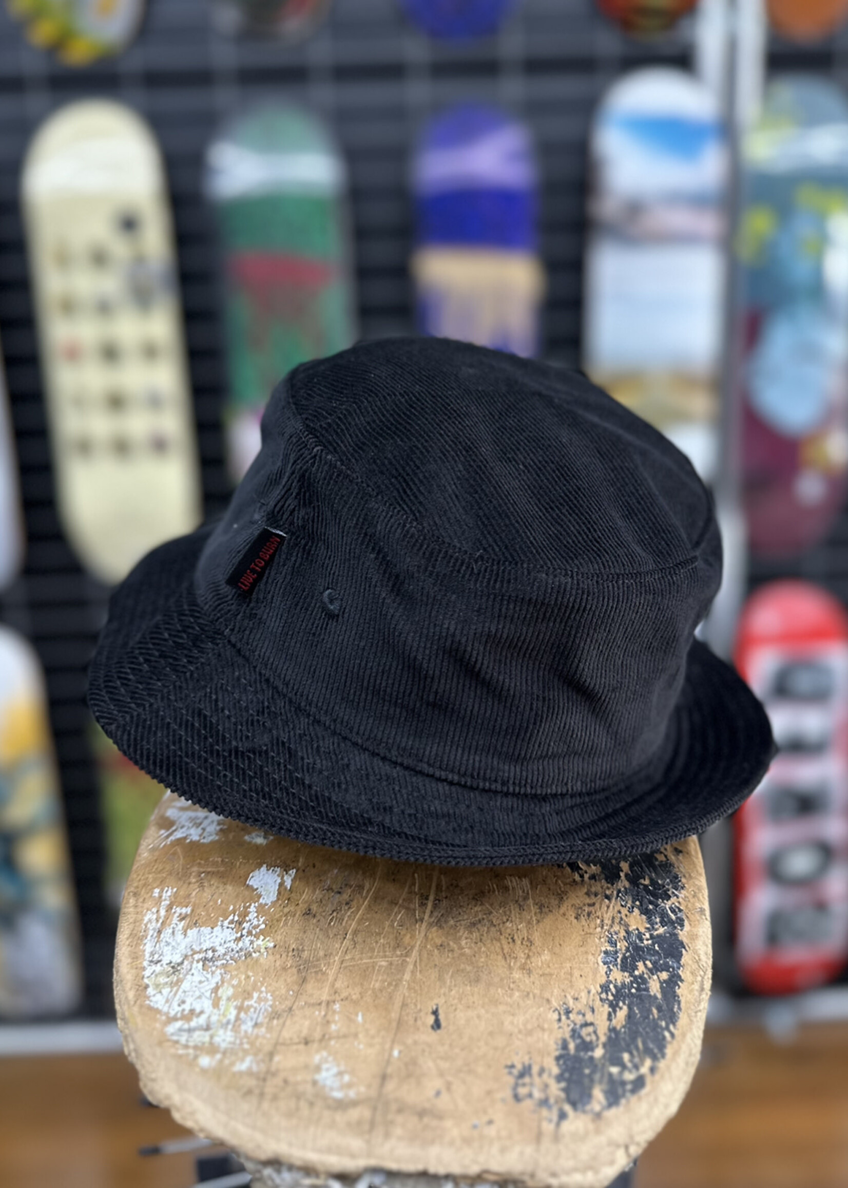 Spitfire Wheels SPITFIRE - Flames Script Black Bucket Hat