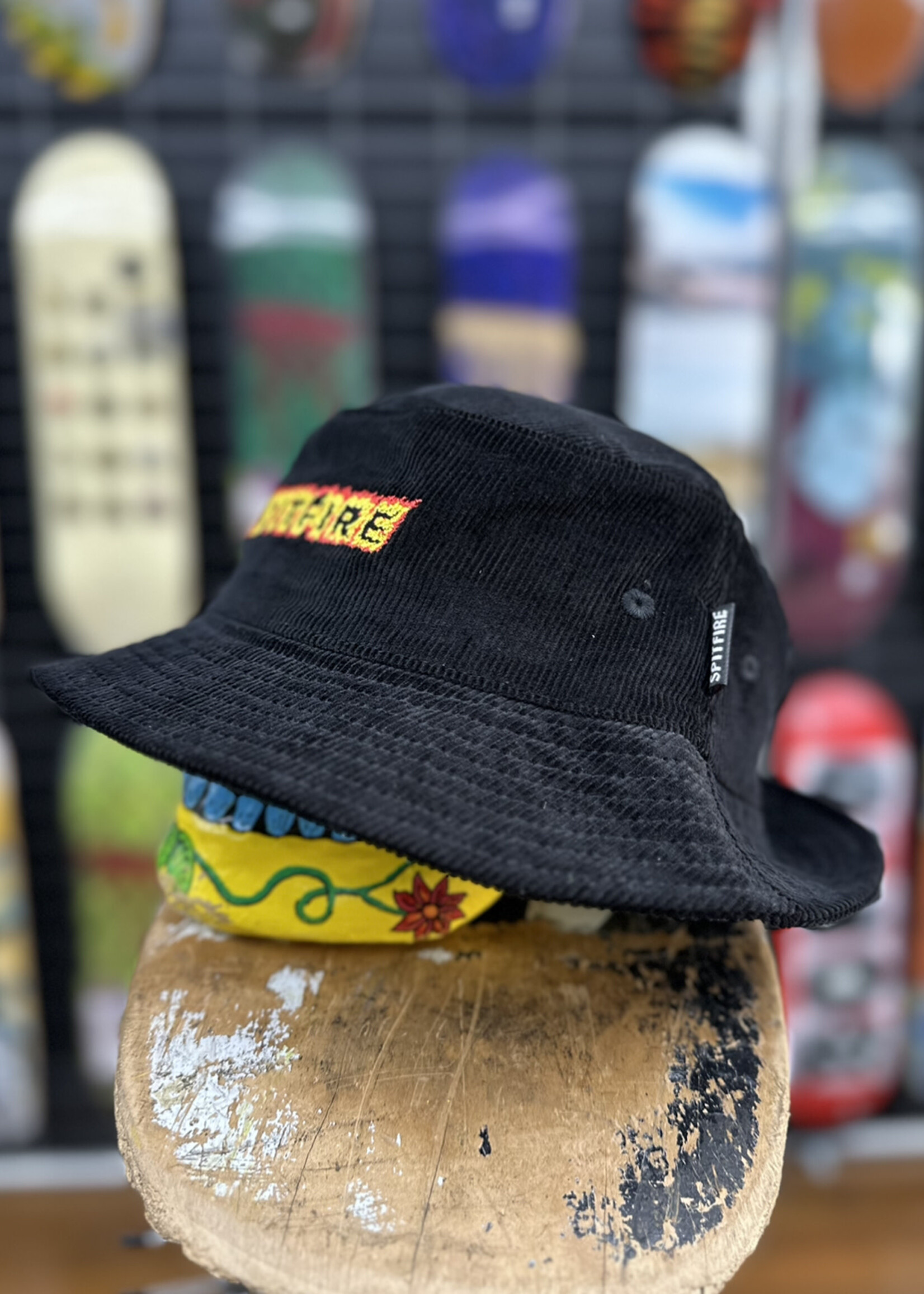 Spitfire Wheels SPITFIRE - Flames Script Black Bucket Hat