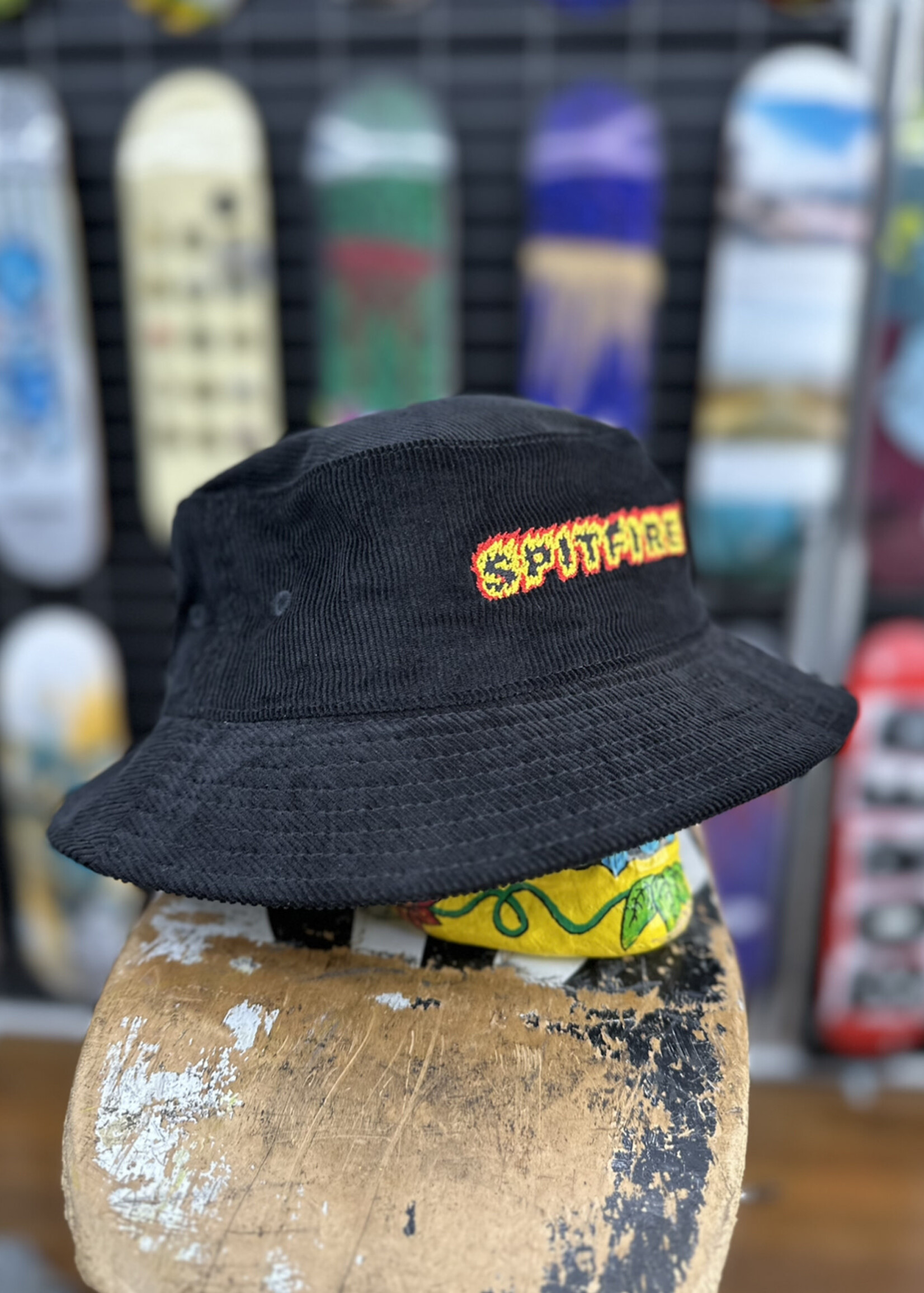 Spitfire Wheels SPITFIRE - Flames Script Black Bucket Hat