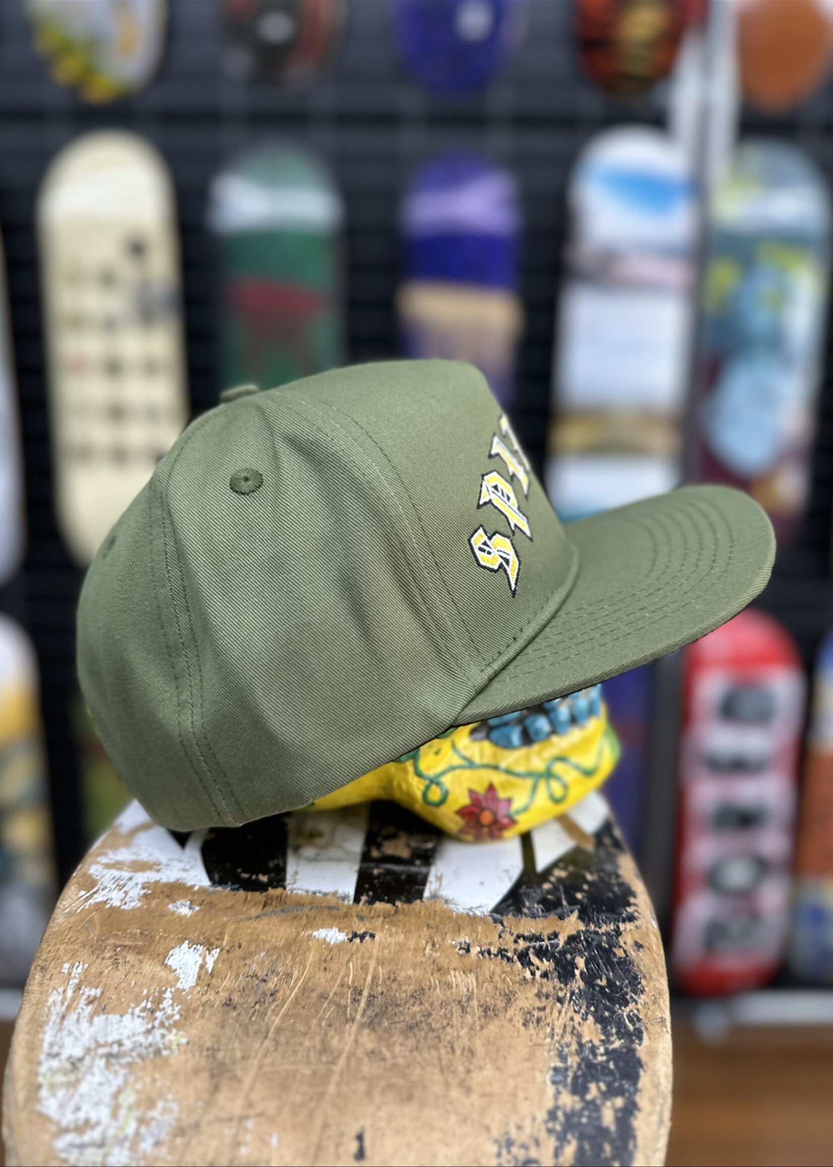 Spitfire Wheels SPITFIRE - Old E Arch Olive/Gold Snapback Cap