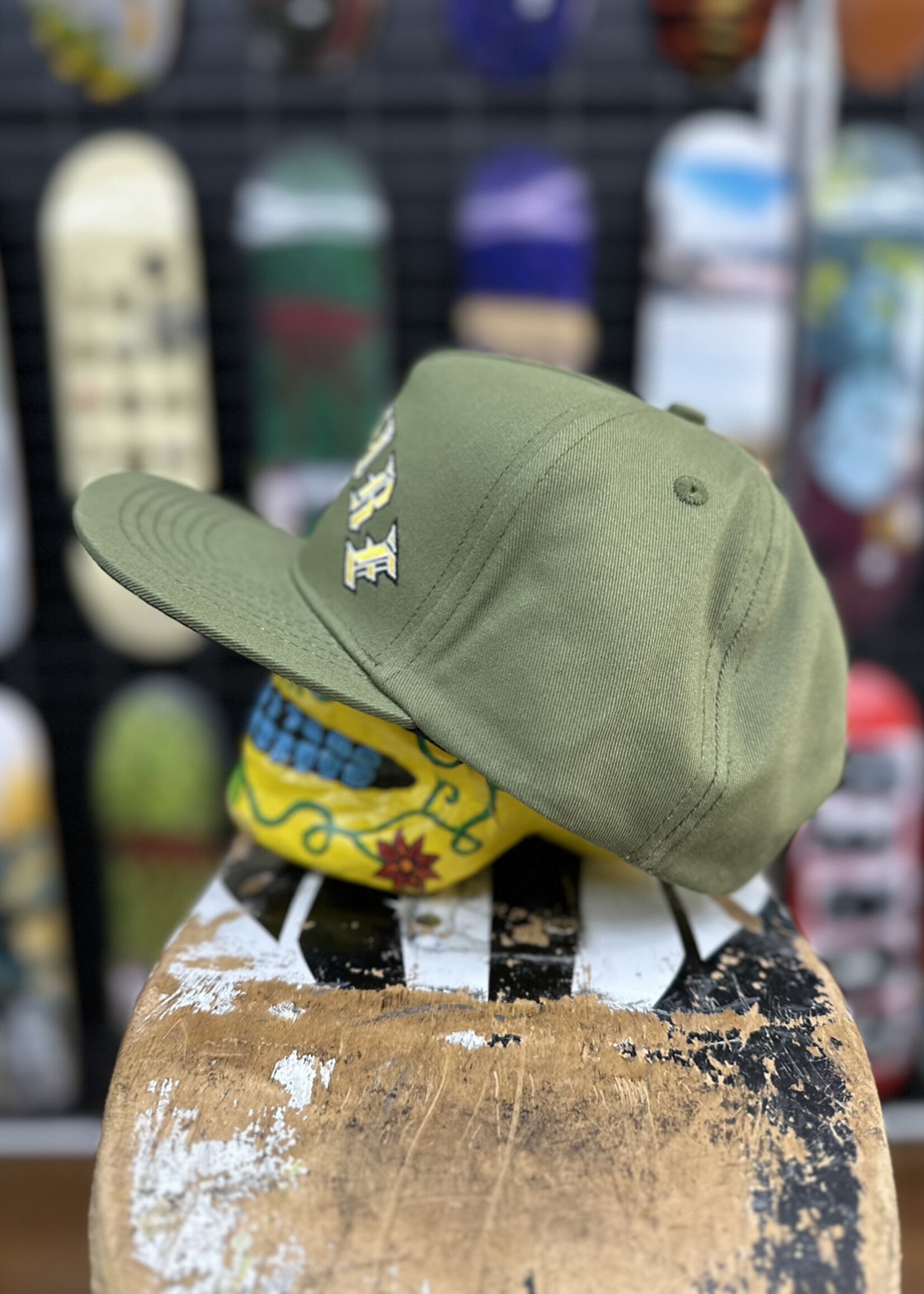 Spitfire Wheels SPITFIRE - Old E Arch Olive/Gold Snapback Cap