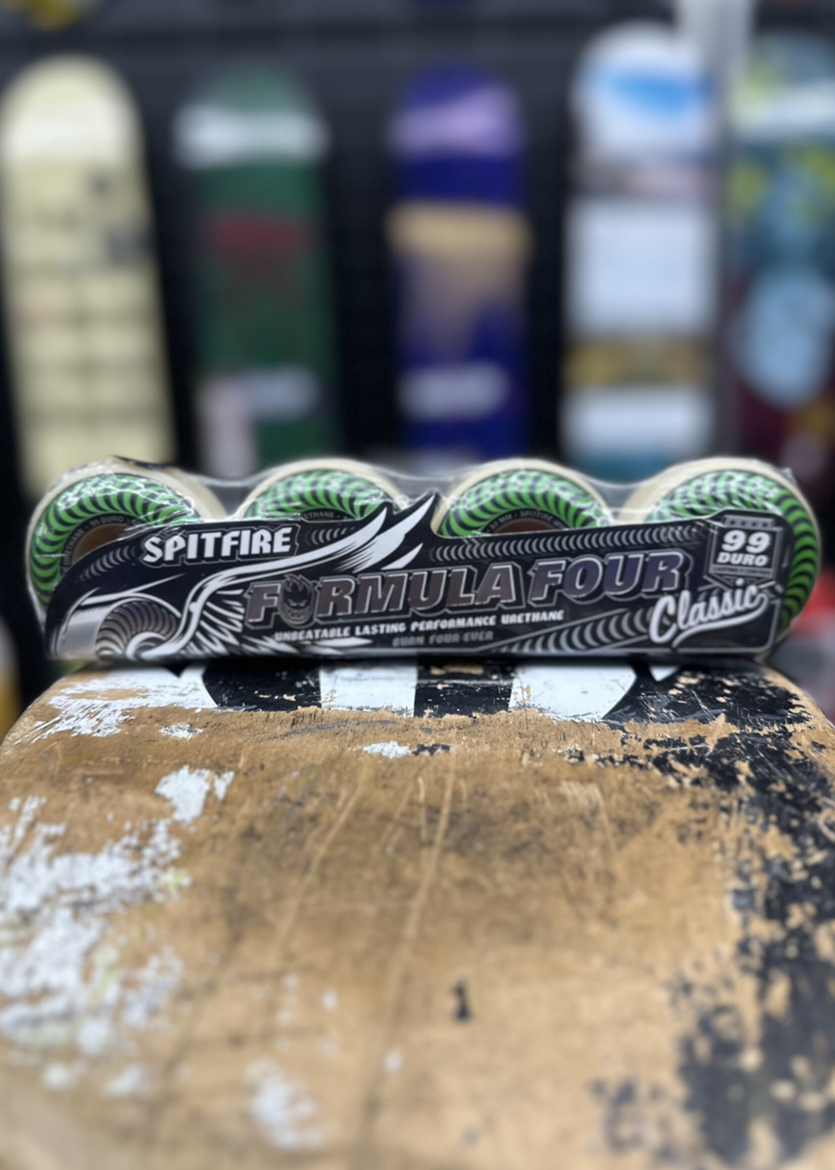 Spitfire Wheels SPITFIRE WHEELS - Formula Four Classic Green Swirl - 99a 52mm