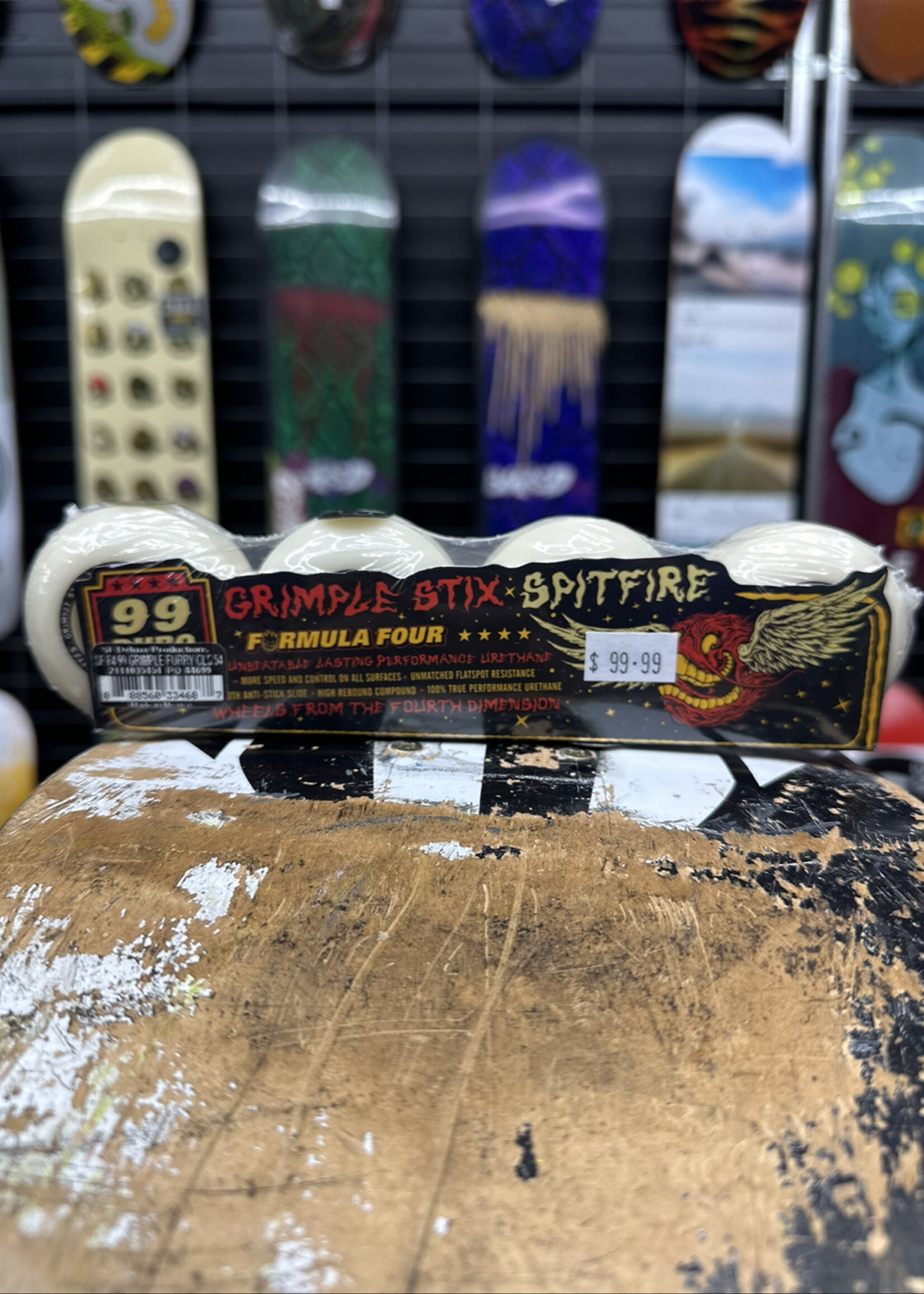 Spitfire Wheels SPITFIRE WHEELS - Grimple Stix Furry Orange Classic - 54mm 99a