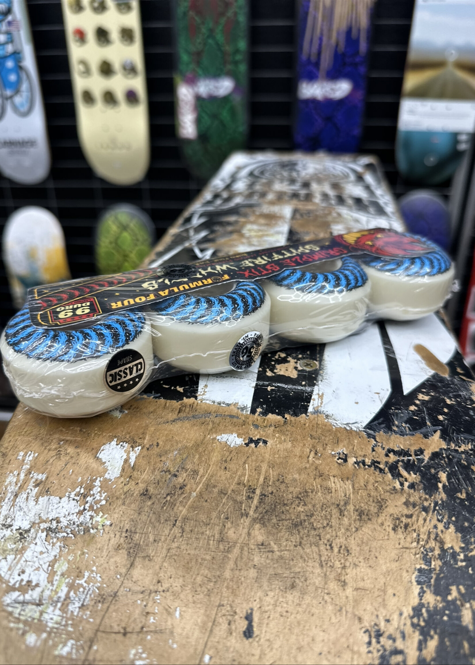 Spitfire Wheels SPITFIRE WHEELS - Grimple Stix Furry Blue Classic - 56mm 99a