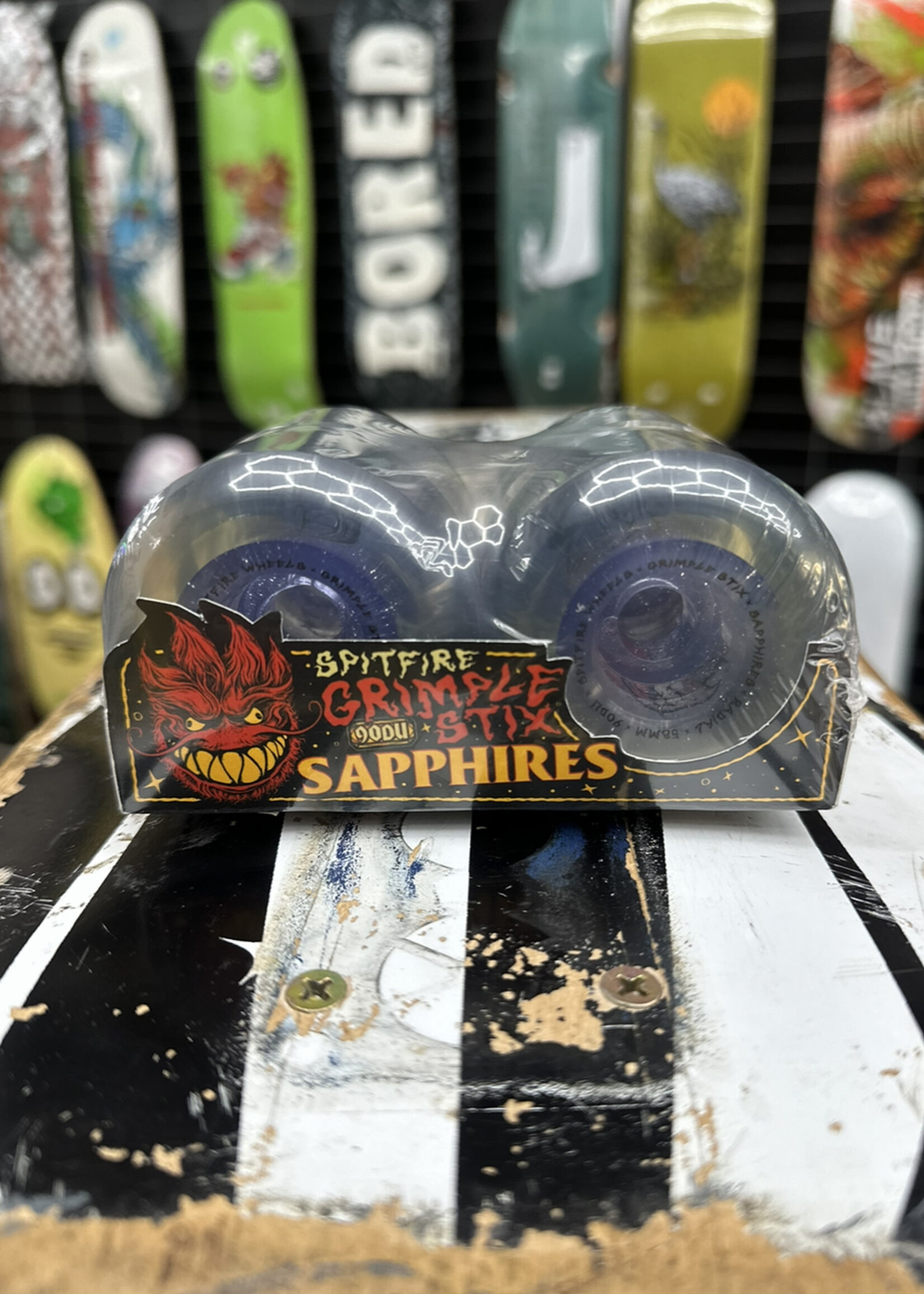 Spitfire Wheels SPITFIRE WHEELS - Sapphire Blue/Glitter Grimple Stix - 90a/101a 58mm