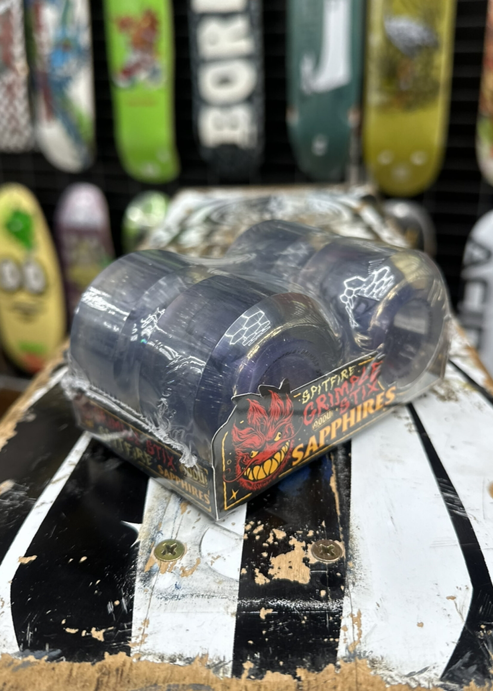 Spitfire Wheels SPITFIRE WHEELS - Sapphire Blue/Glitter Grimple Stix - 90a/101a 58mm