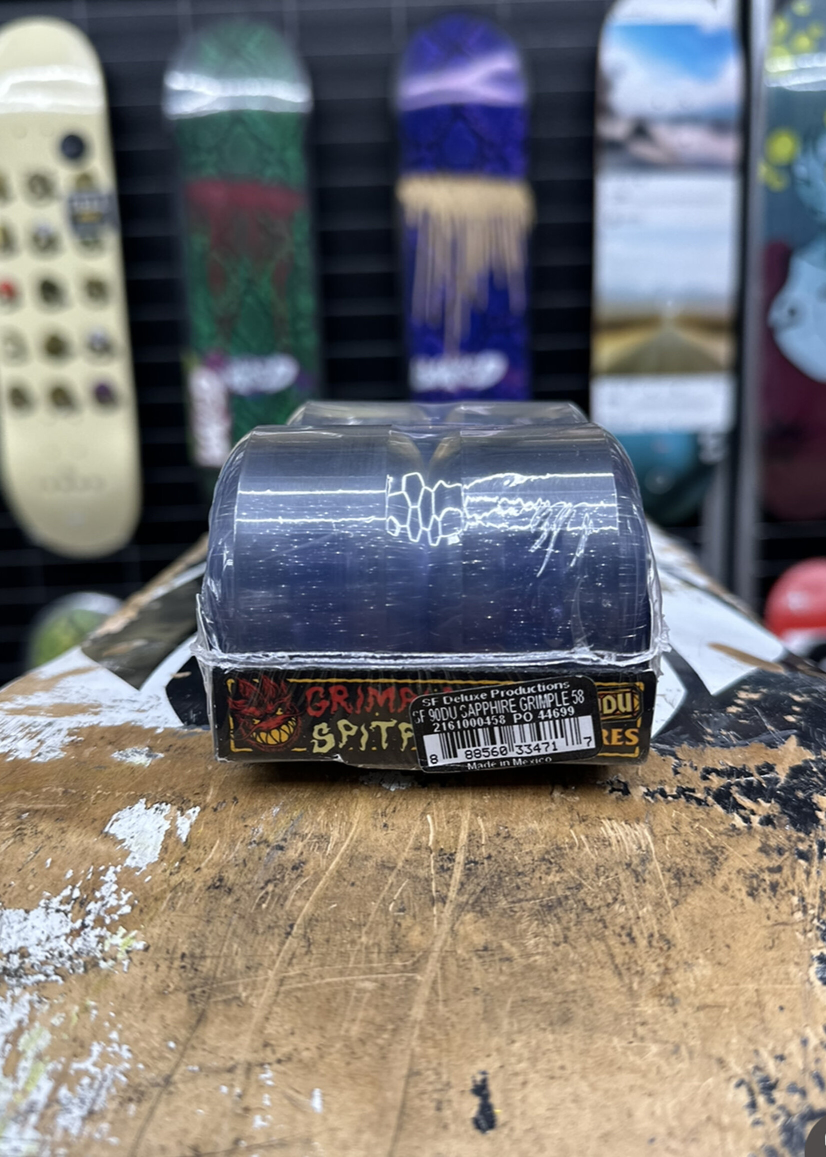 Spitfire Wheels SPITFIRE WHEELS - Sapphire Blue/Glitter Grimple Stix - 90a/101a 58mm