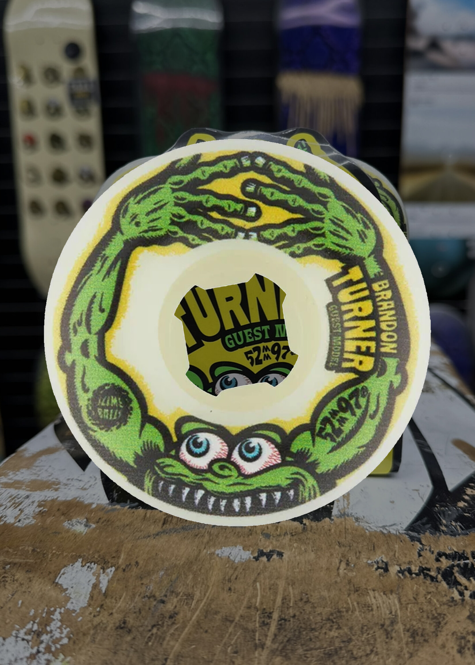 Slime Balls SLIME BALLS - Chubbies Brandon Turner Guest Wheel White - 52mm 97a