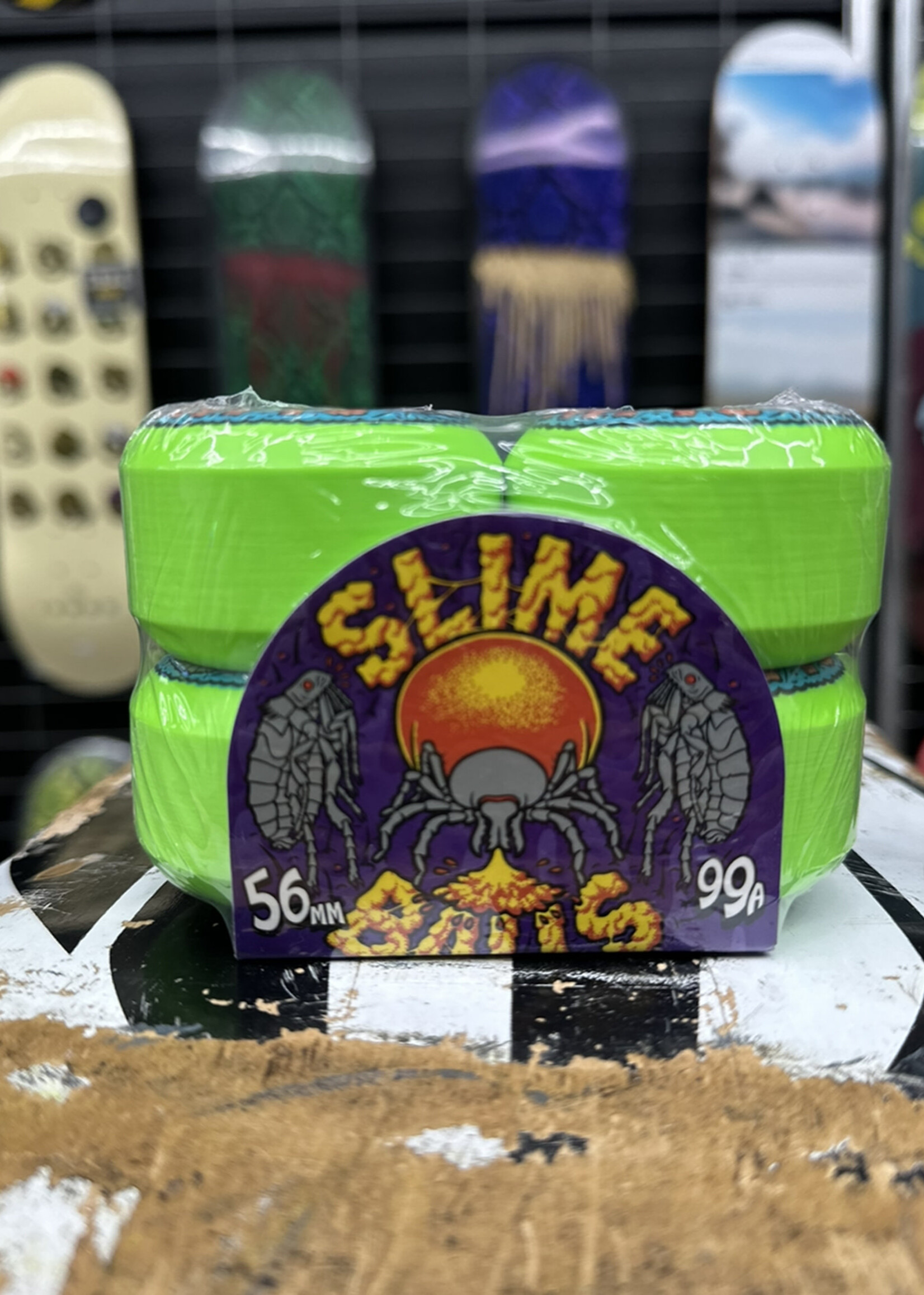 Slime Balls SLIME BALLS - Fleaball Green Wheels - 56mm 99a