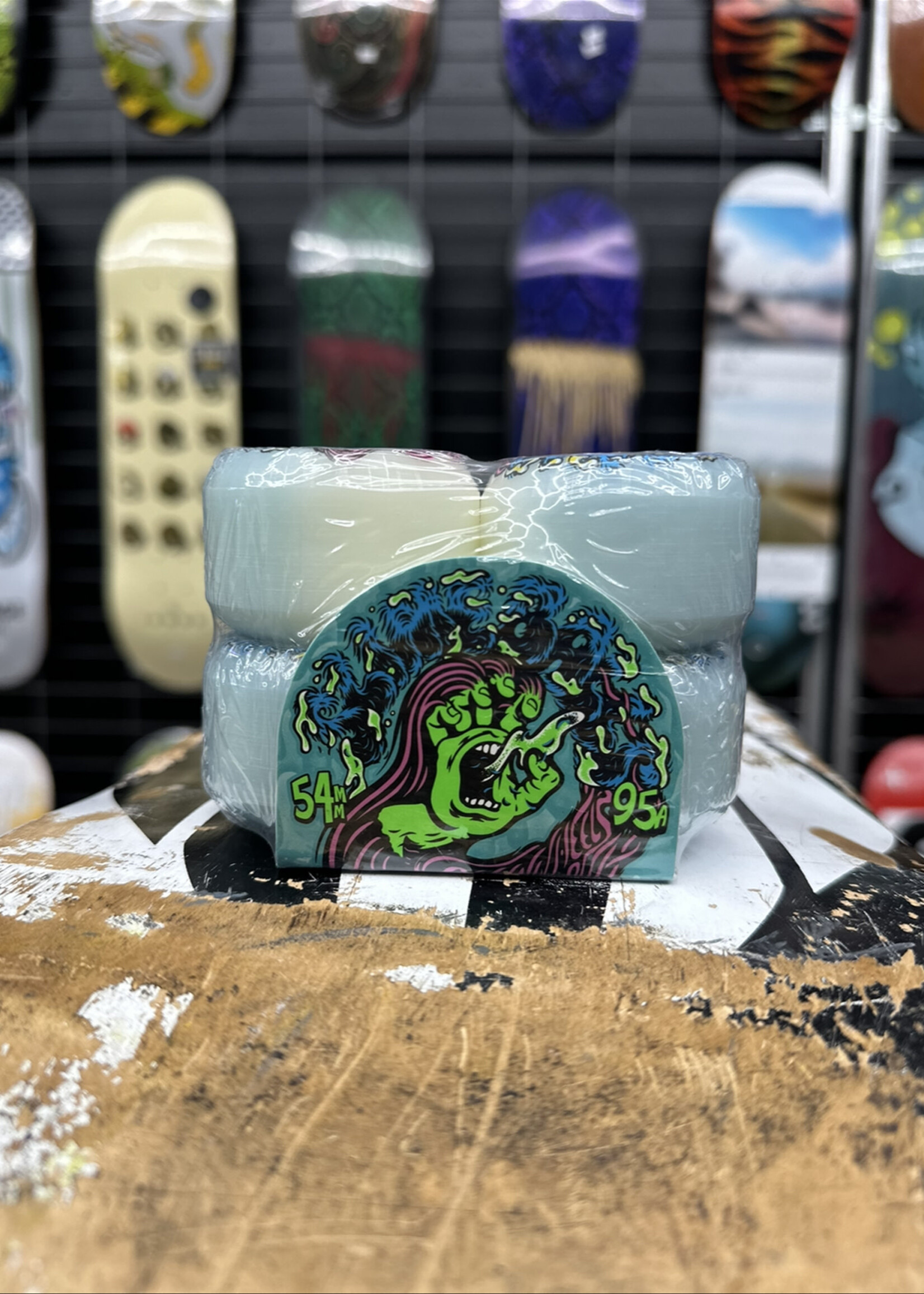 Slime Balls SLIME BALLS - Hairballs White/Teal Wheels - 54mm 95a