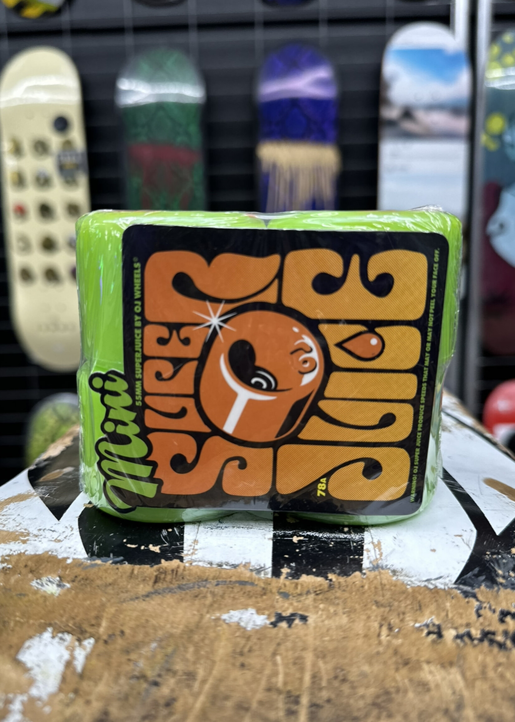 OJ's Wheels OJ WHEELS - Mini Super Juice Green/Orange - 55mm 78a