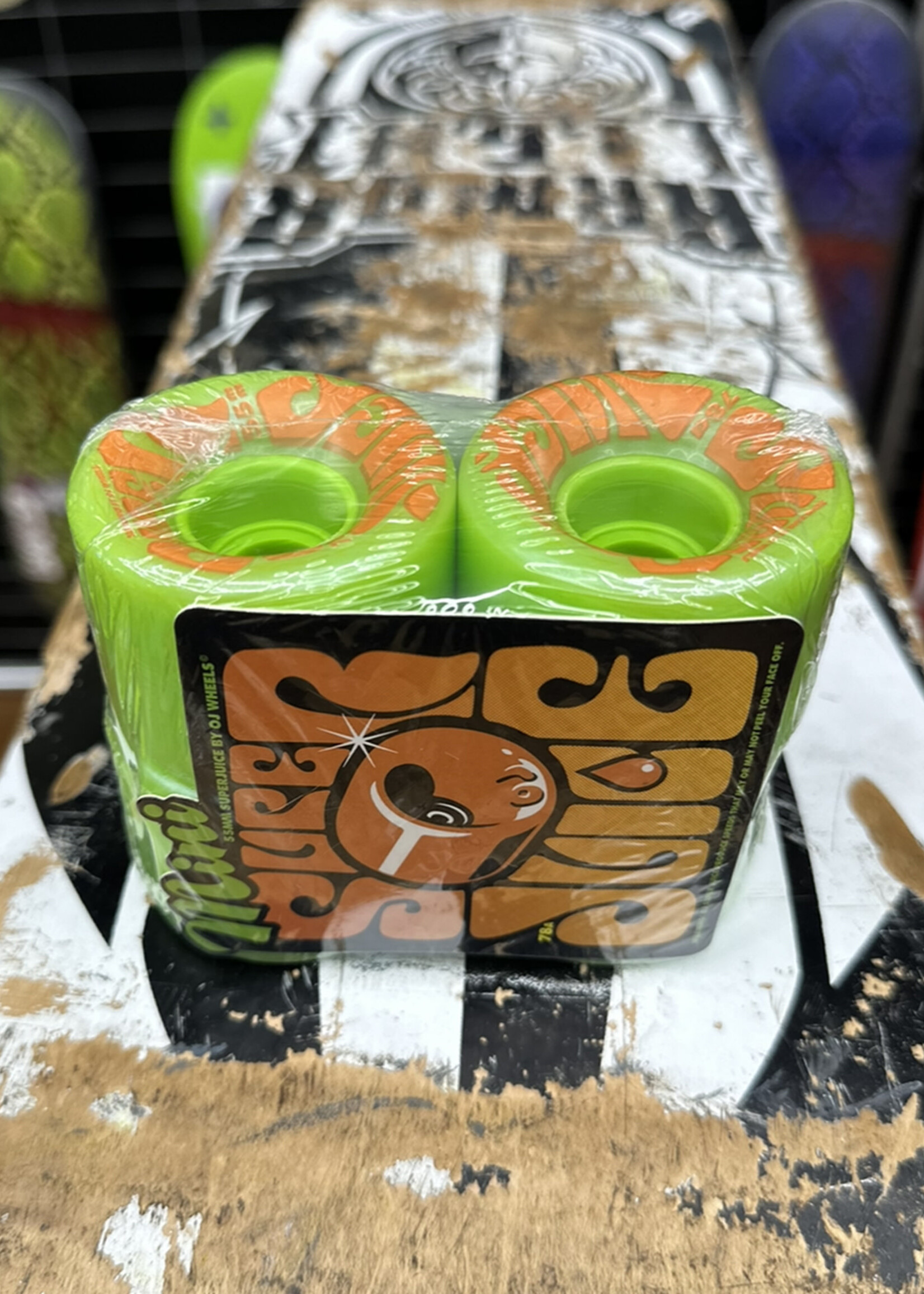 OJ's Wheels OJ WHEELS - Mini Super Juice Green/Orange - 55mm 78a