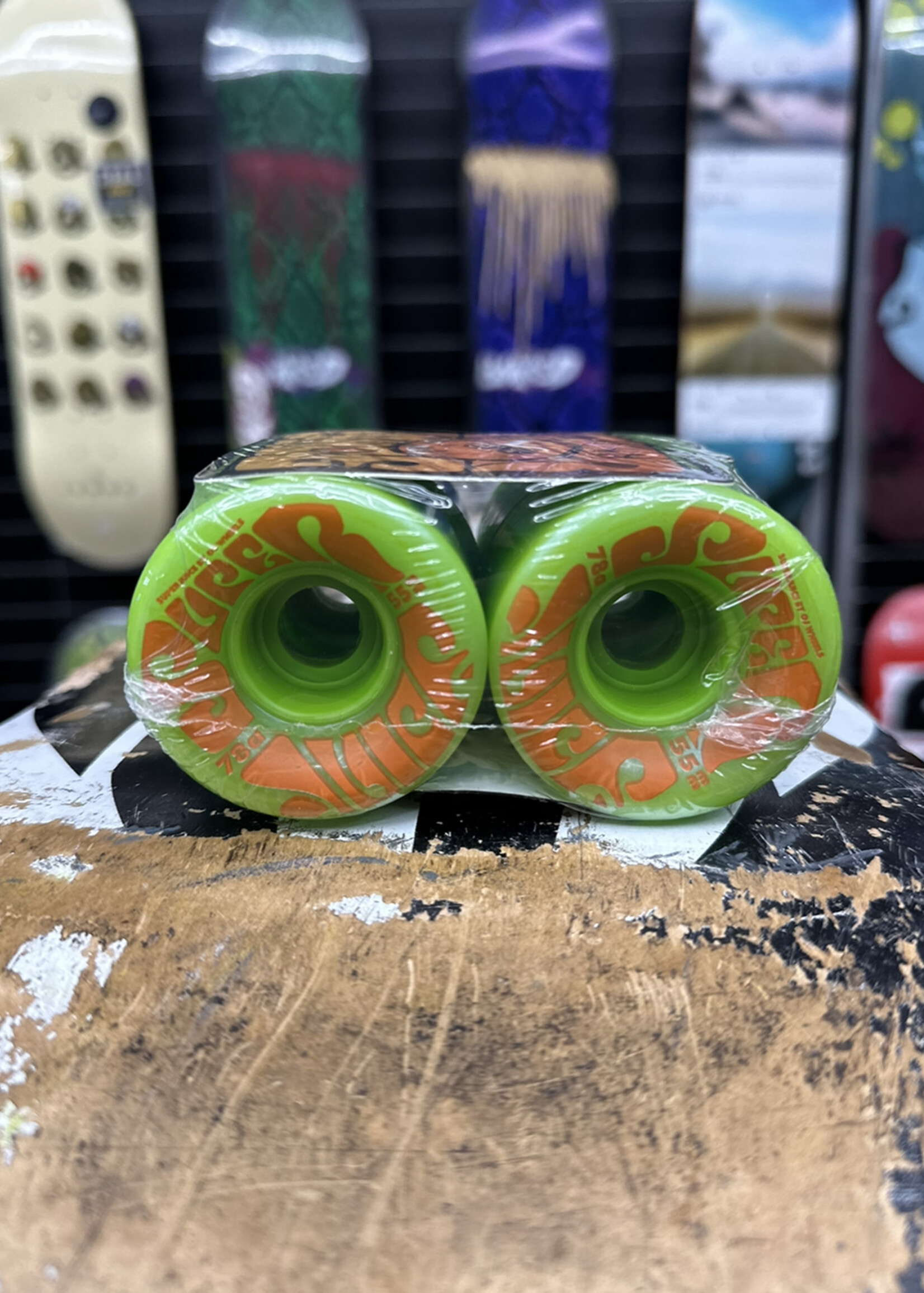 OJ's Wheels OJ WHEELS - Mini Super Juice Green/Orange - 55mm 78a