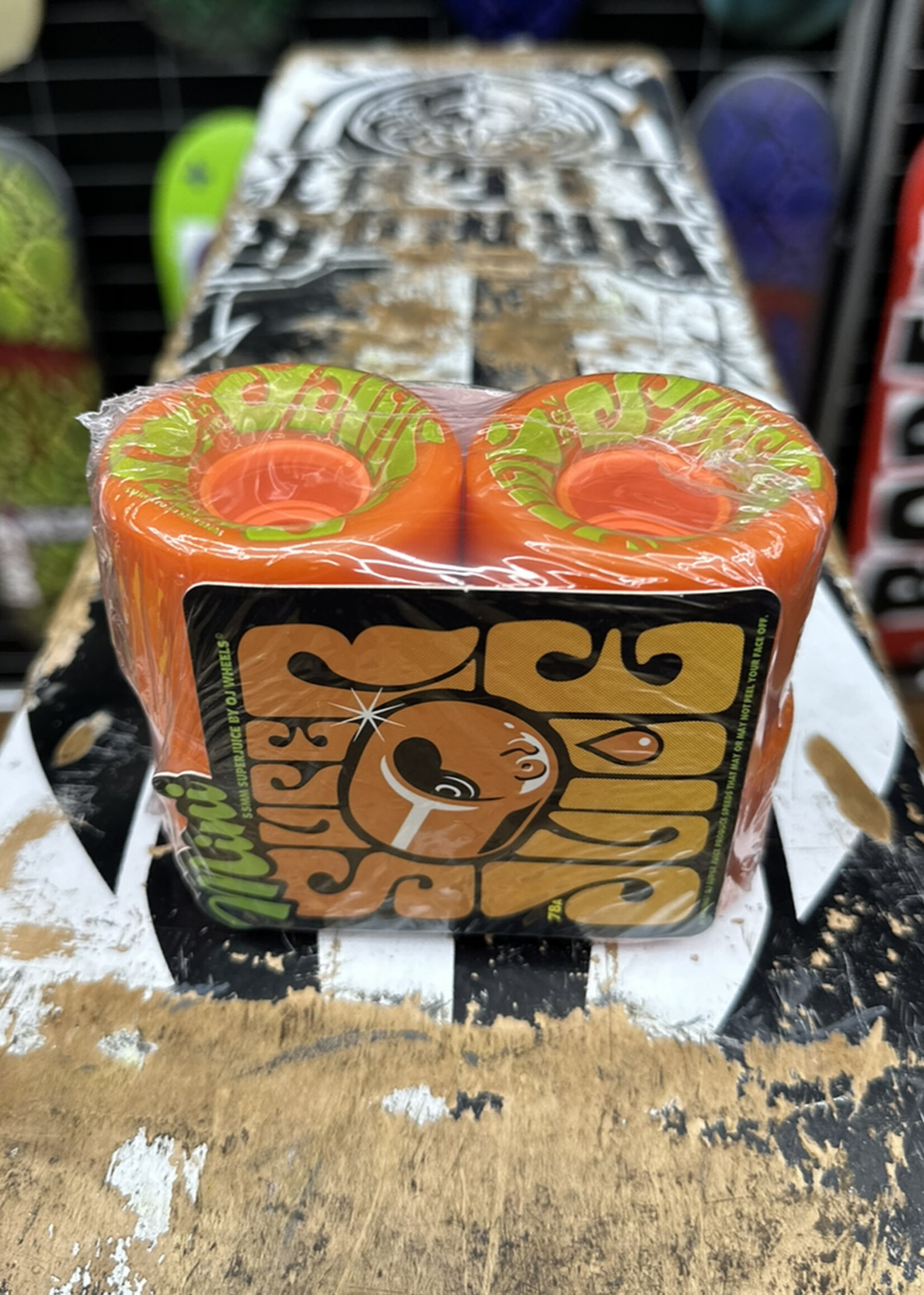 OJ's Wheels OJ WHEELS - Mini Super Juice Orange/Green - 55mm 78a