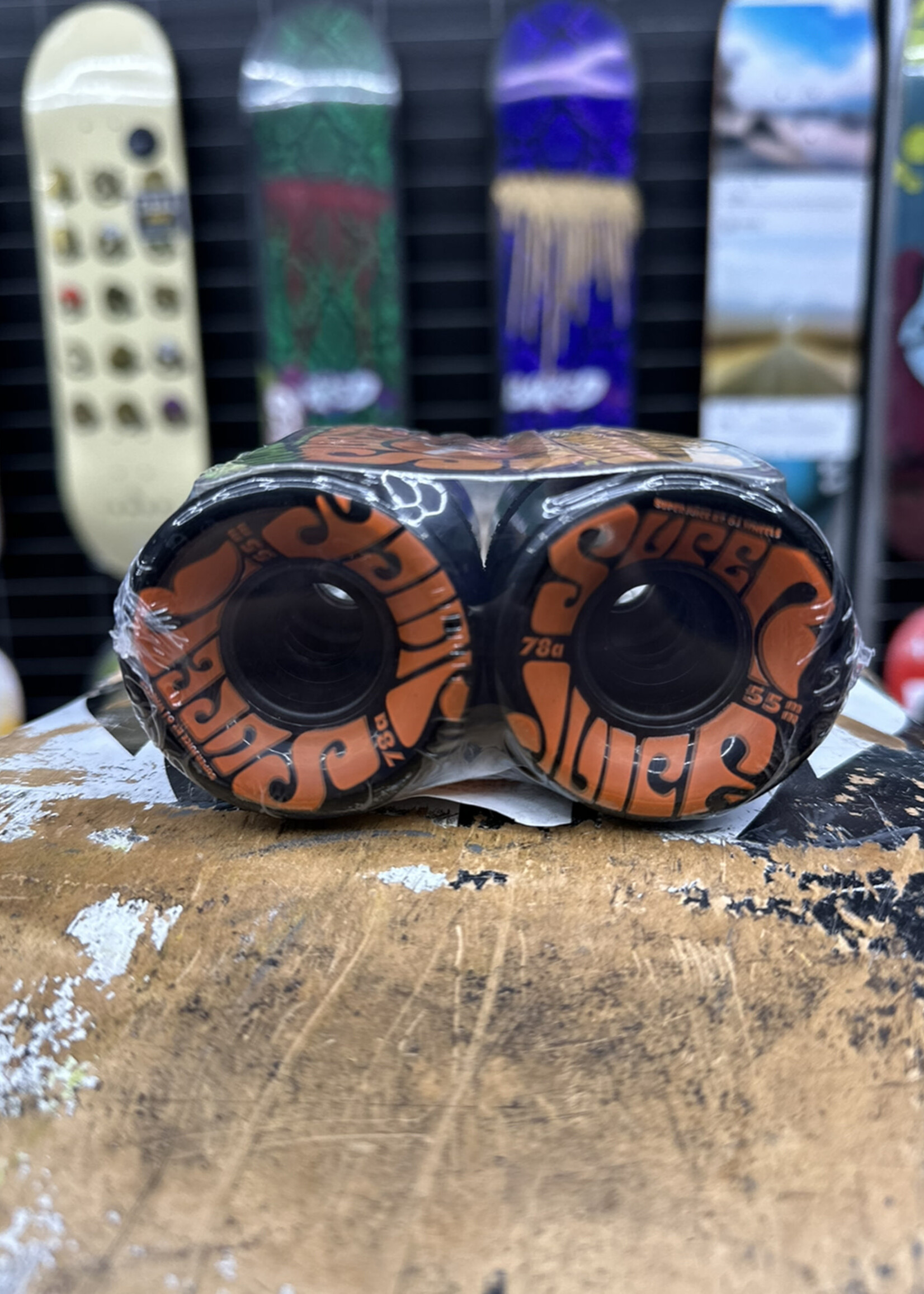 OJ's Wheels OJ WHEELS - Mini Super Juice Black/Orange - 55mm 78a