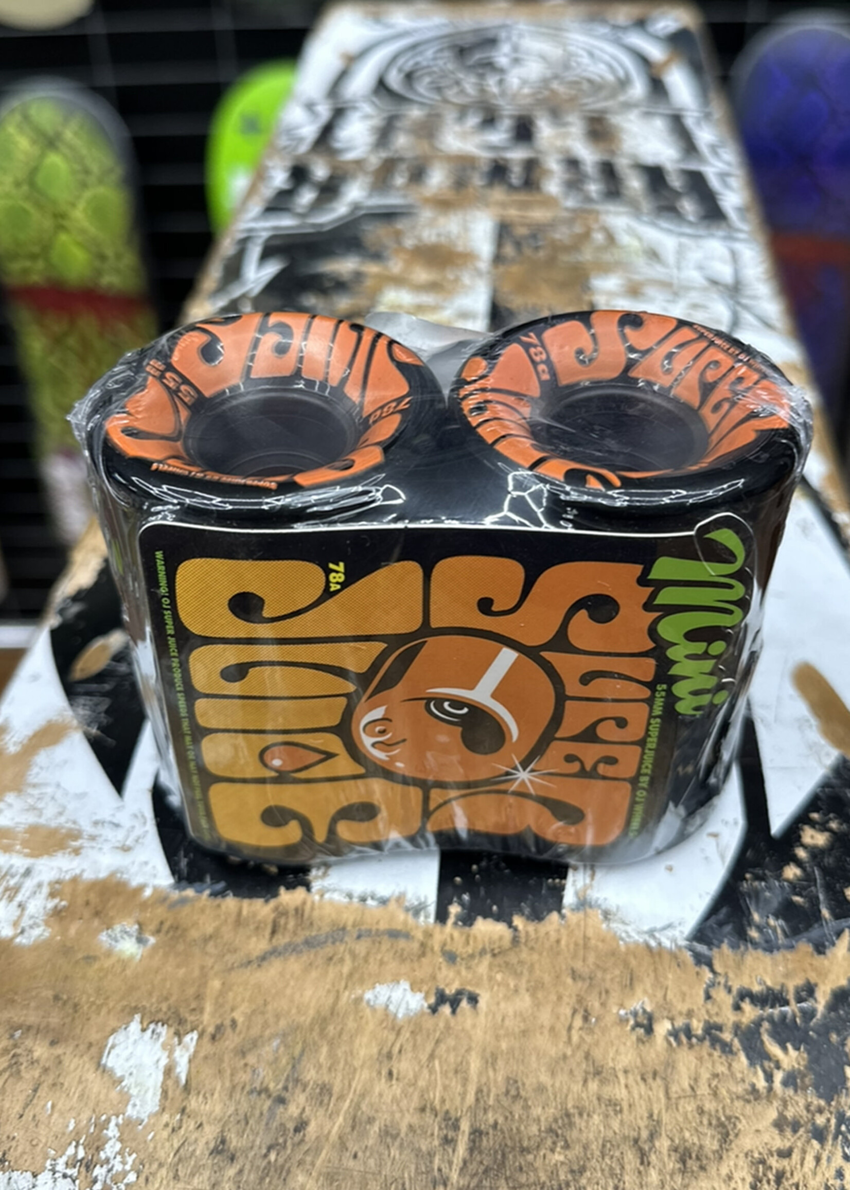 OJ's Wheels OJ WHEELS - Mini Super Juice Black/Orange - 55mm 78a