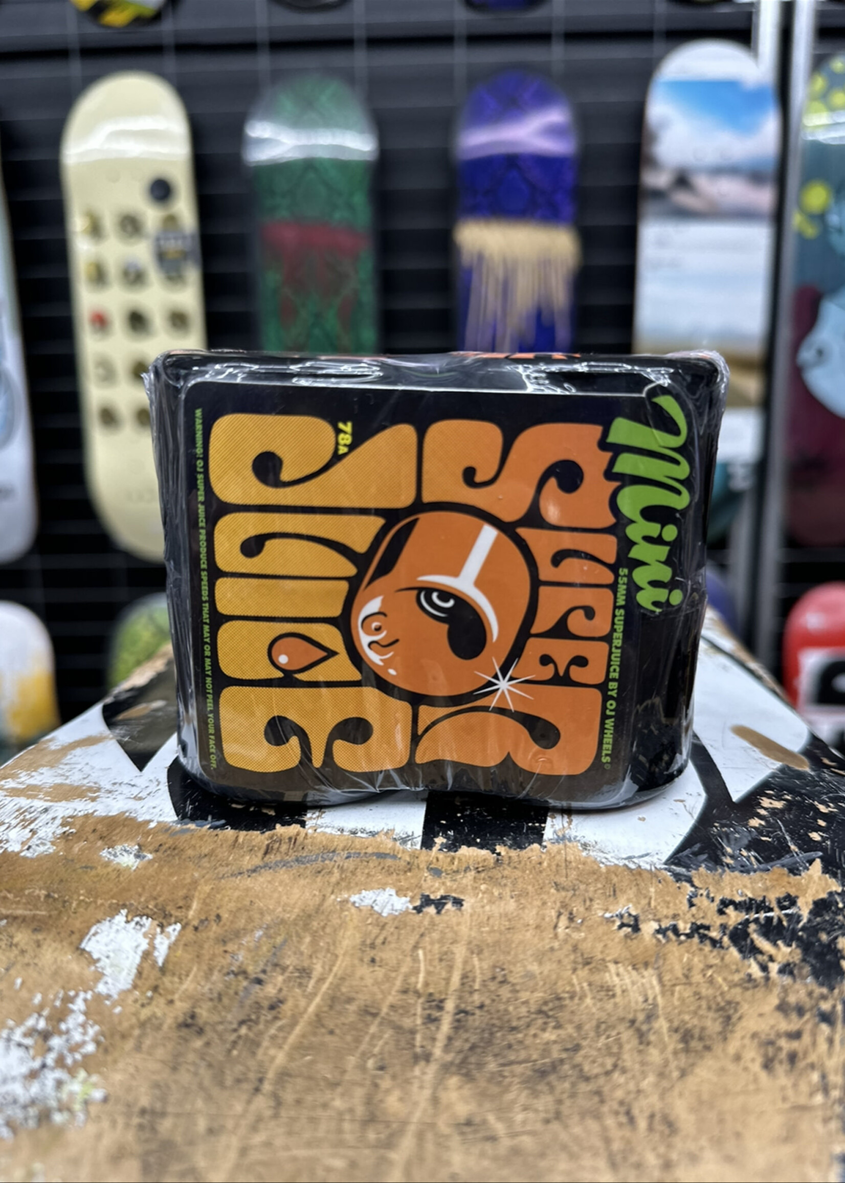 OJ's Wheels OJ WHEELS - Mini Super Juice Black/Orange - 55mm 78a
